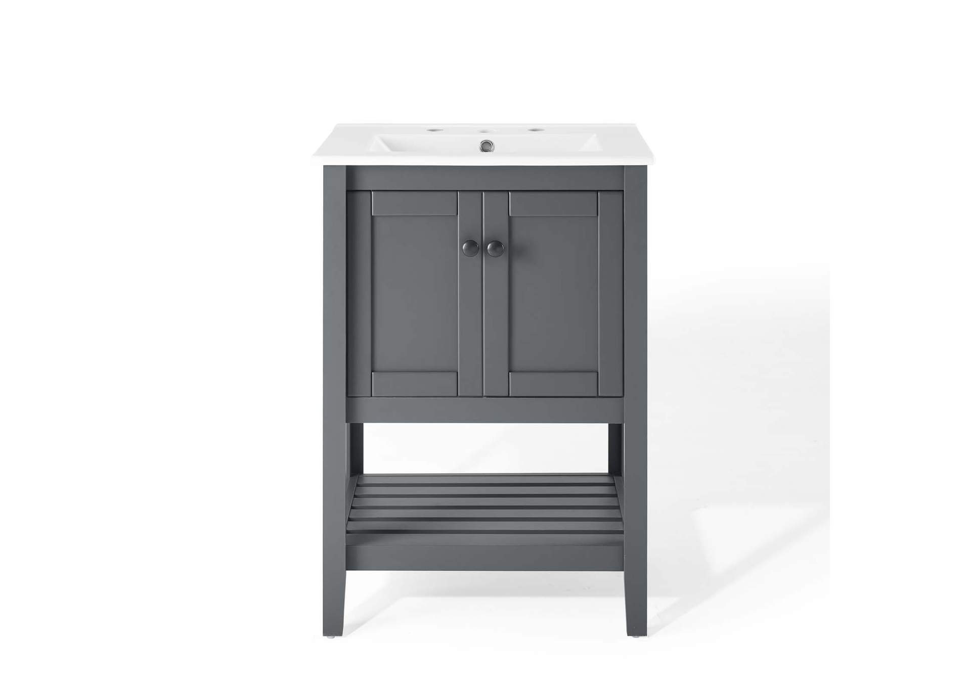 Gray White Prestige 24" Bathroom Vanity,Modway