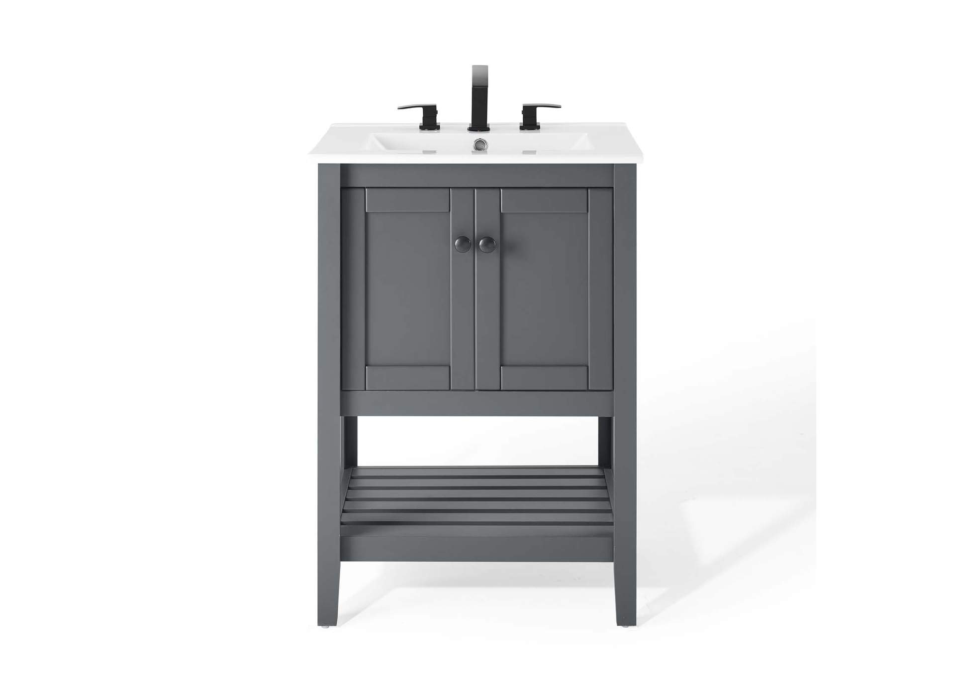 Gray White Prestige 24" Bathroom Vanity,Modway