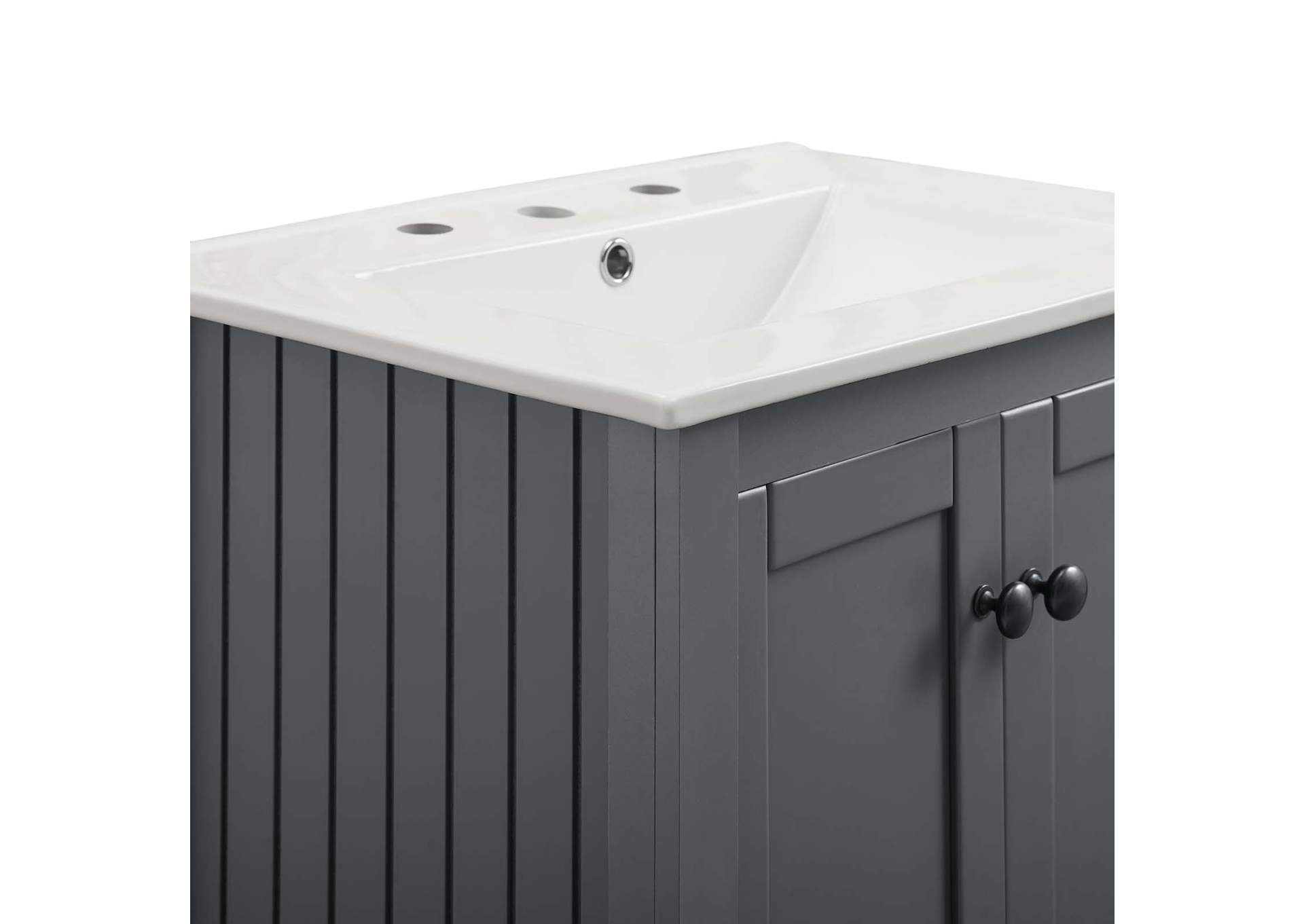 Gray White Prestige 24" Bathroom Vanity,Modway