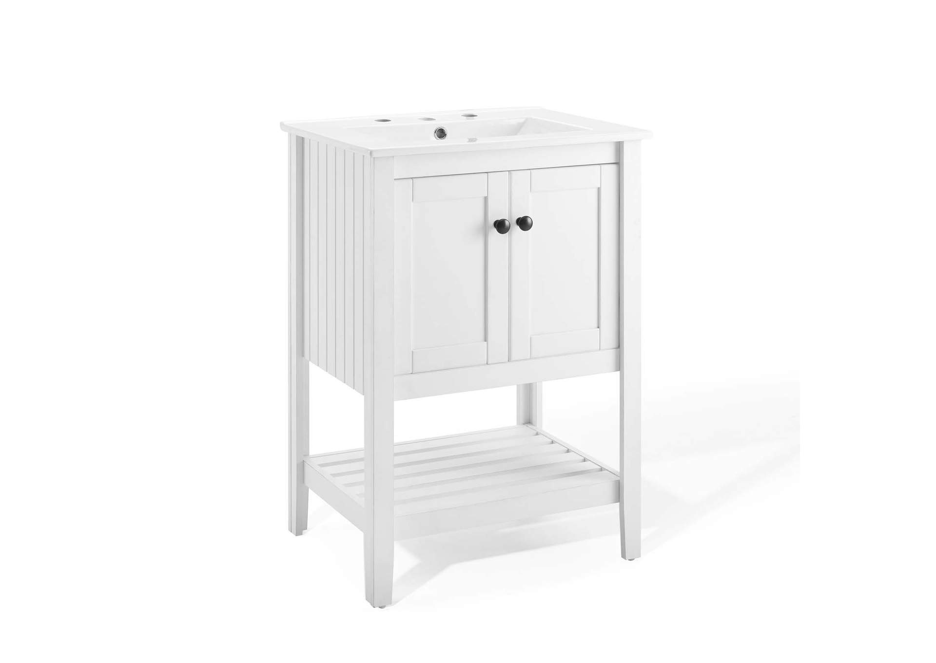 White White Prestige 24" Bathroom Vanity,Modway