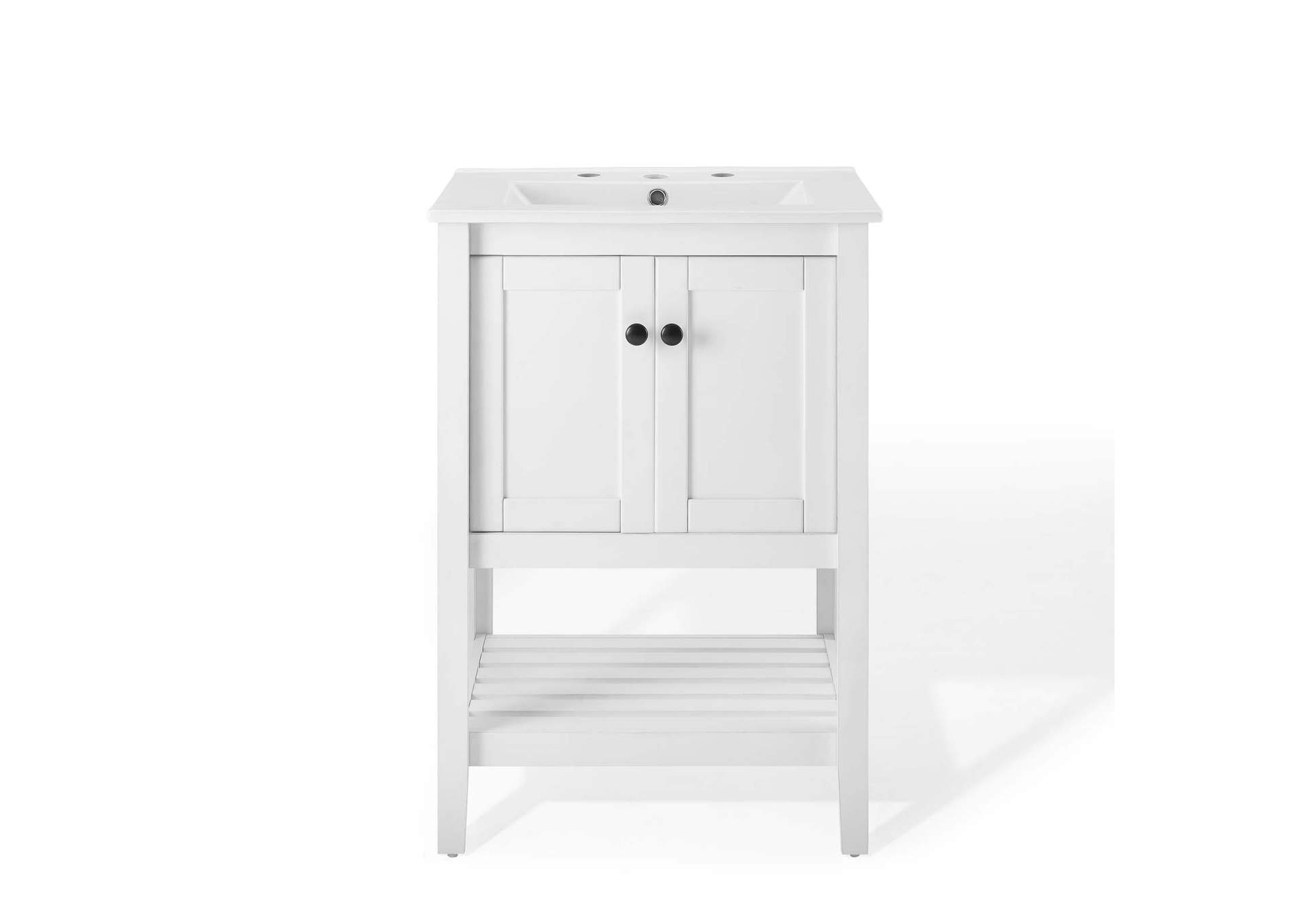 White White Prestige 24" Bathroom Vanity,Modway