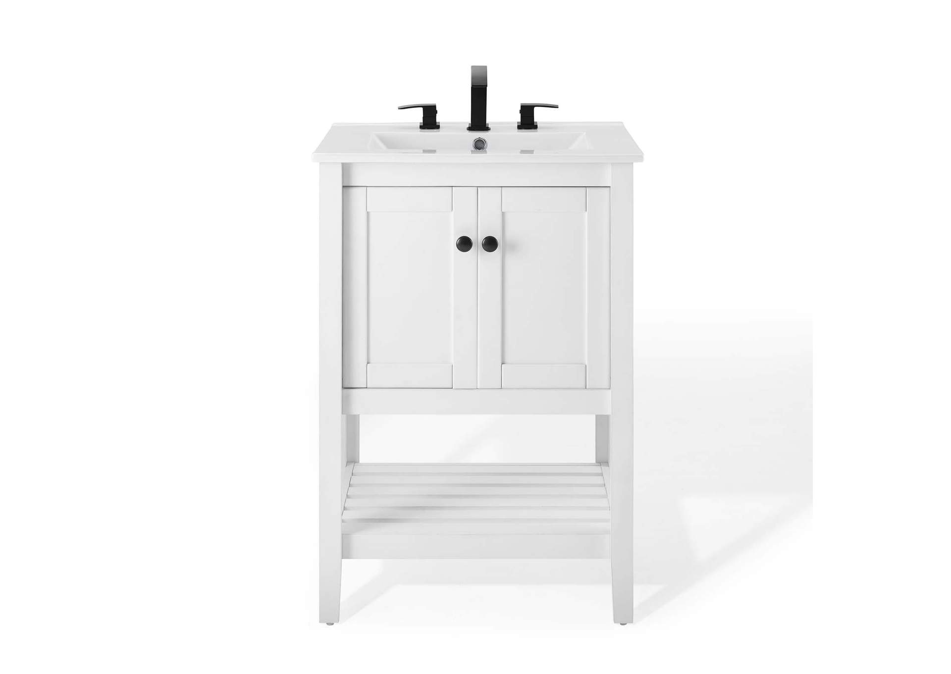 White White Prestige 24" Bathroom Vanity,Modway