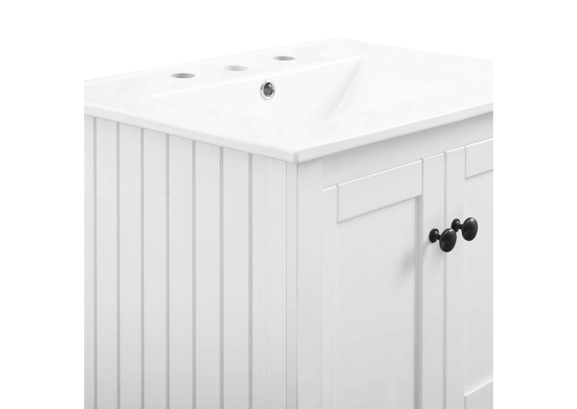 White White Prestige 24" Bathroom Vanity,Modway