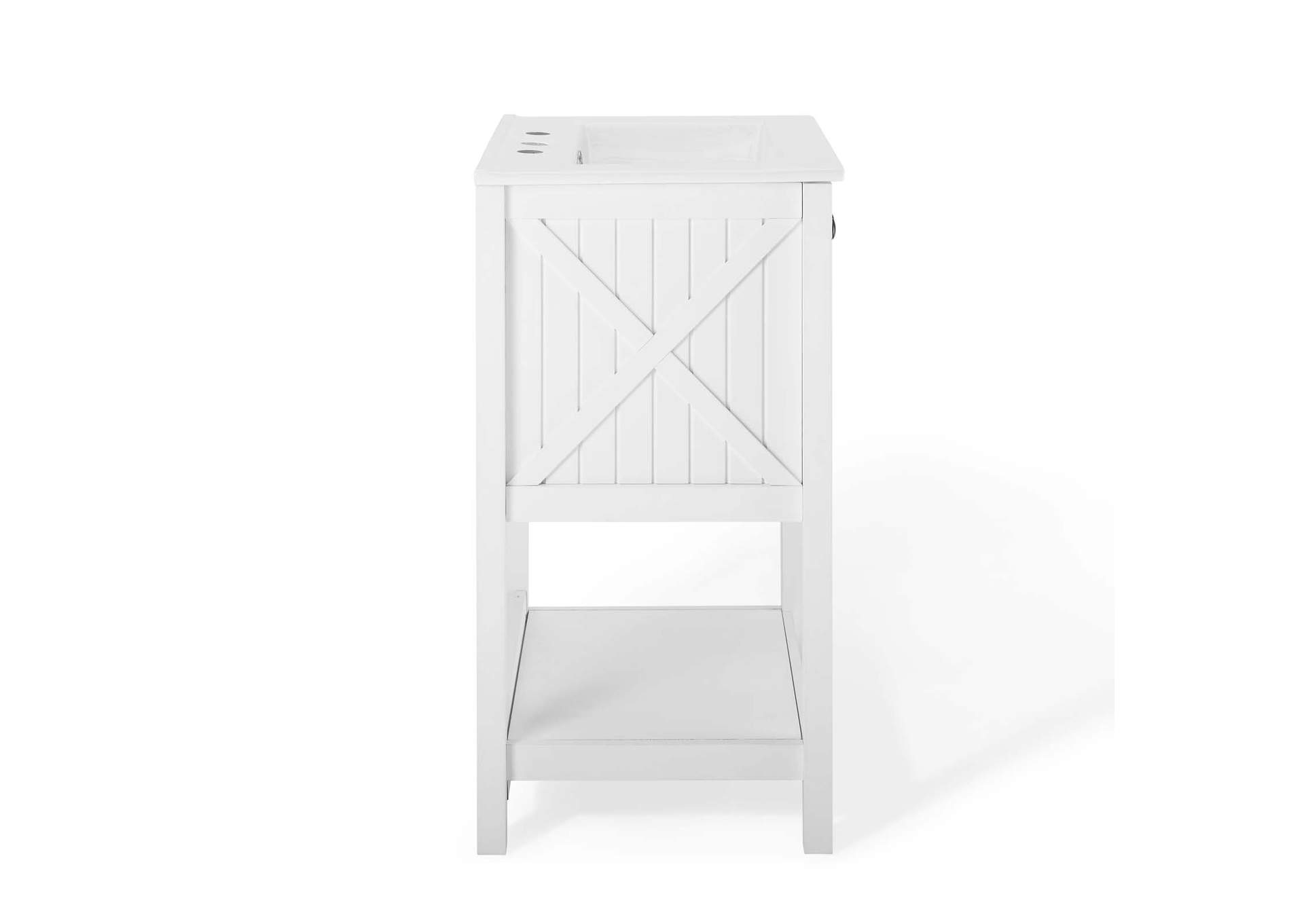 White White Steam 24" Bathroom Vanity,Modway