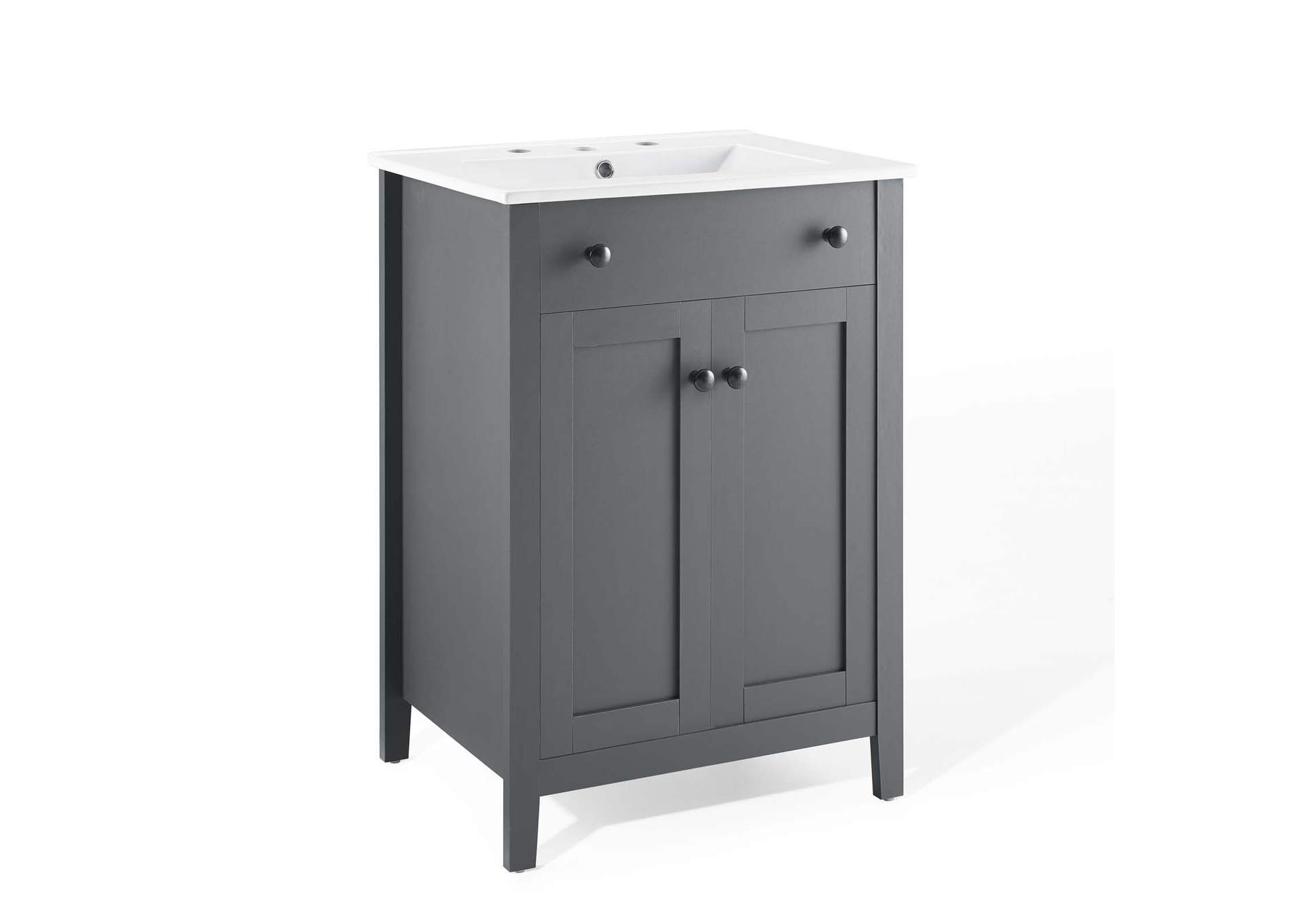 Gray White Nantucket 24" Bathroom Vanity,Modway