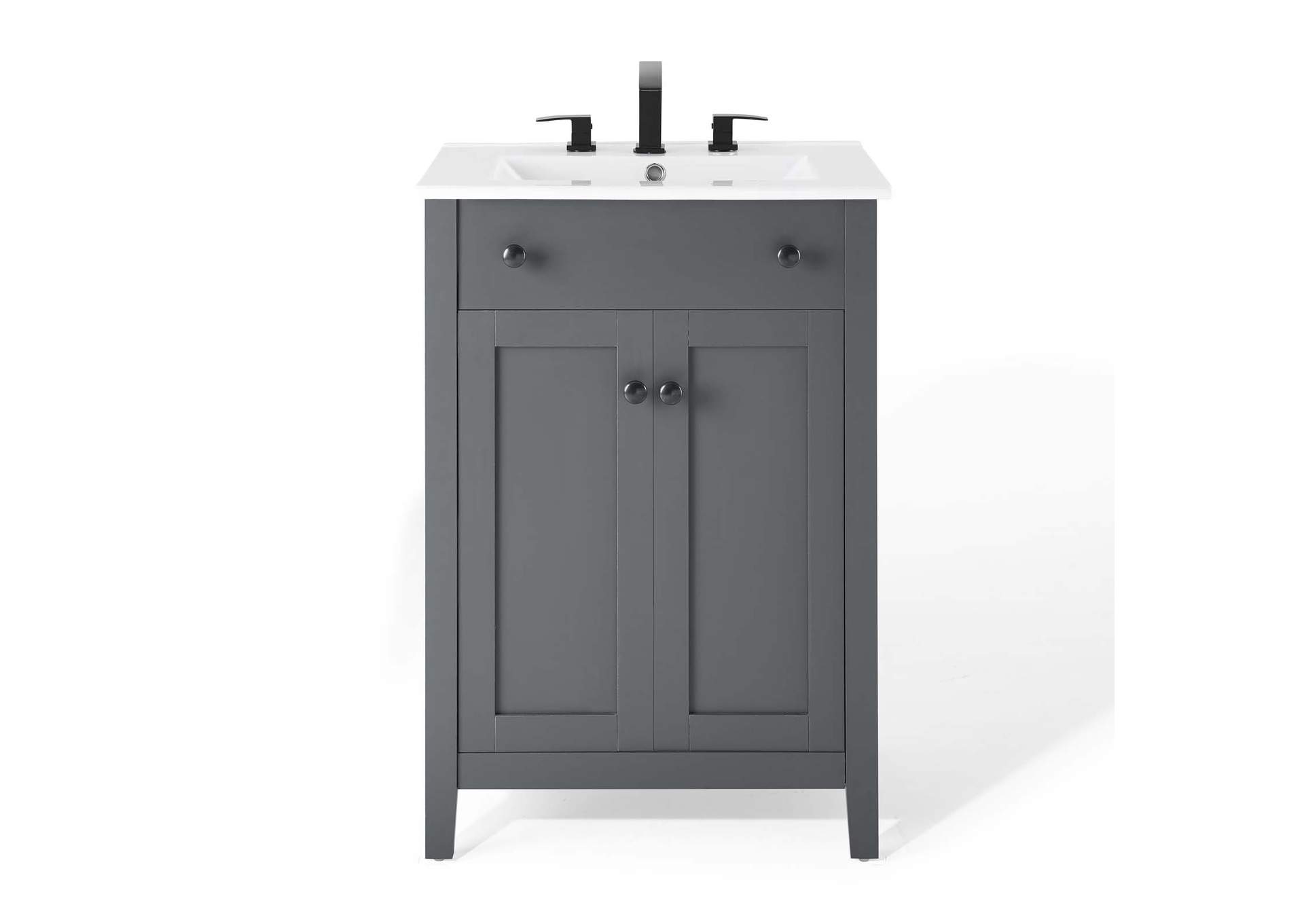 Gray White Nantucket 24" Bathroom Vanity,Modway