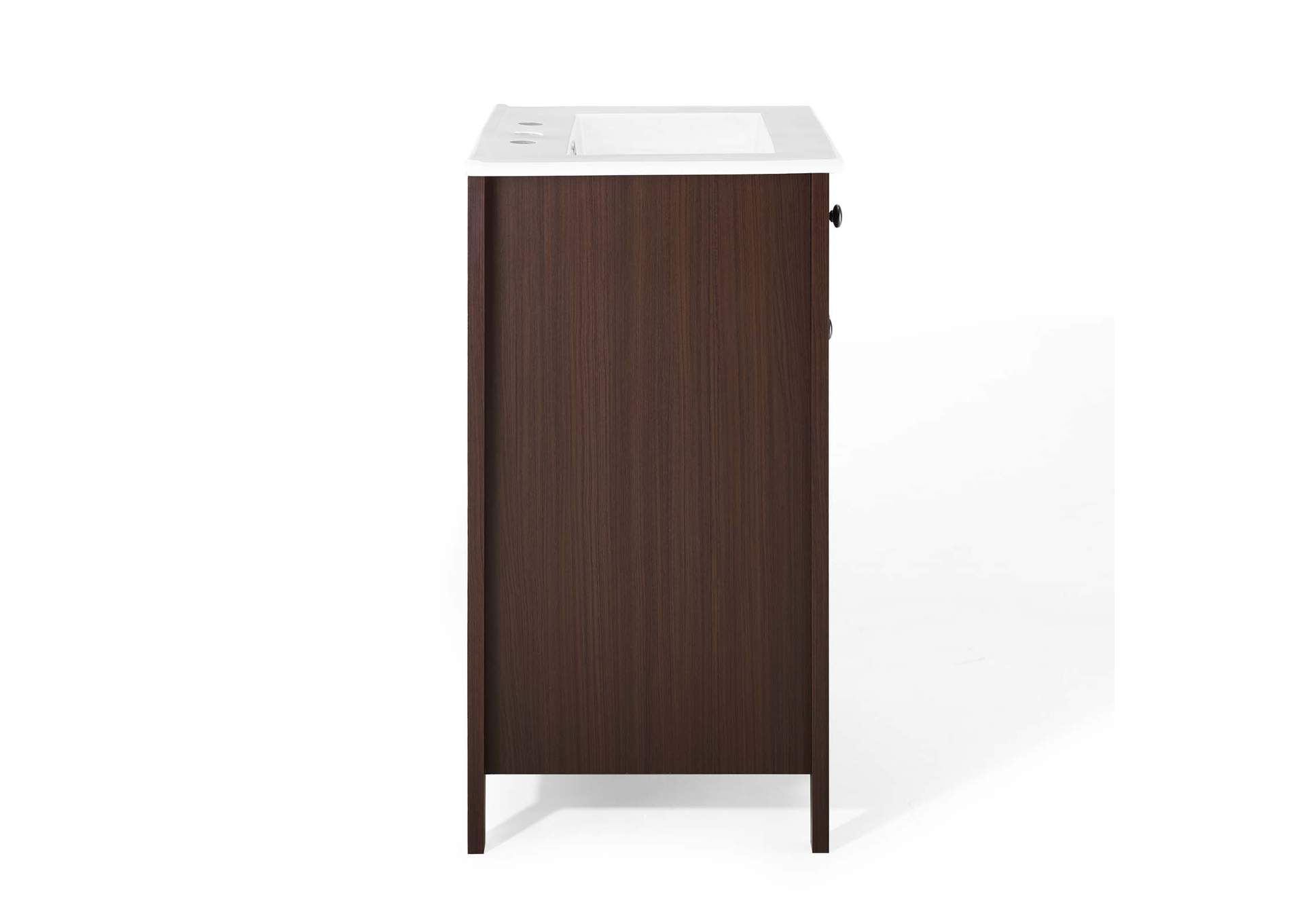 Walnut White Nantucket 24" Bathroom Vanity,Modway