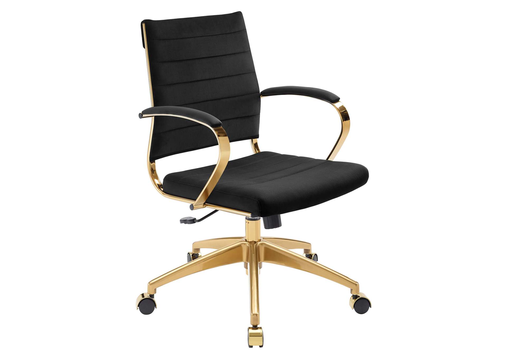 Black Jive Mid Back Performance Velvet Office Chair,Modway