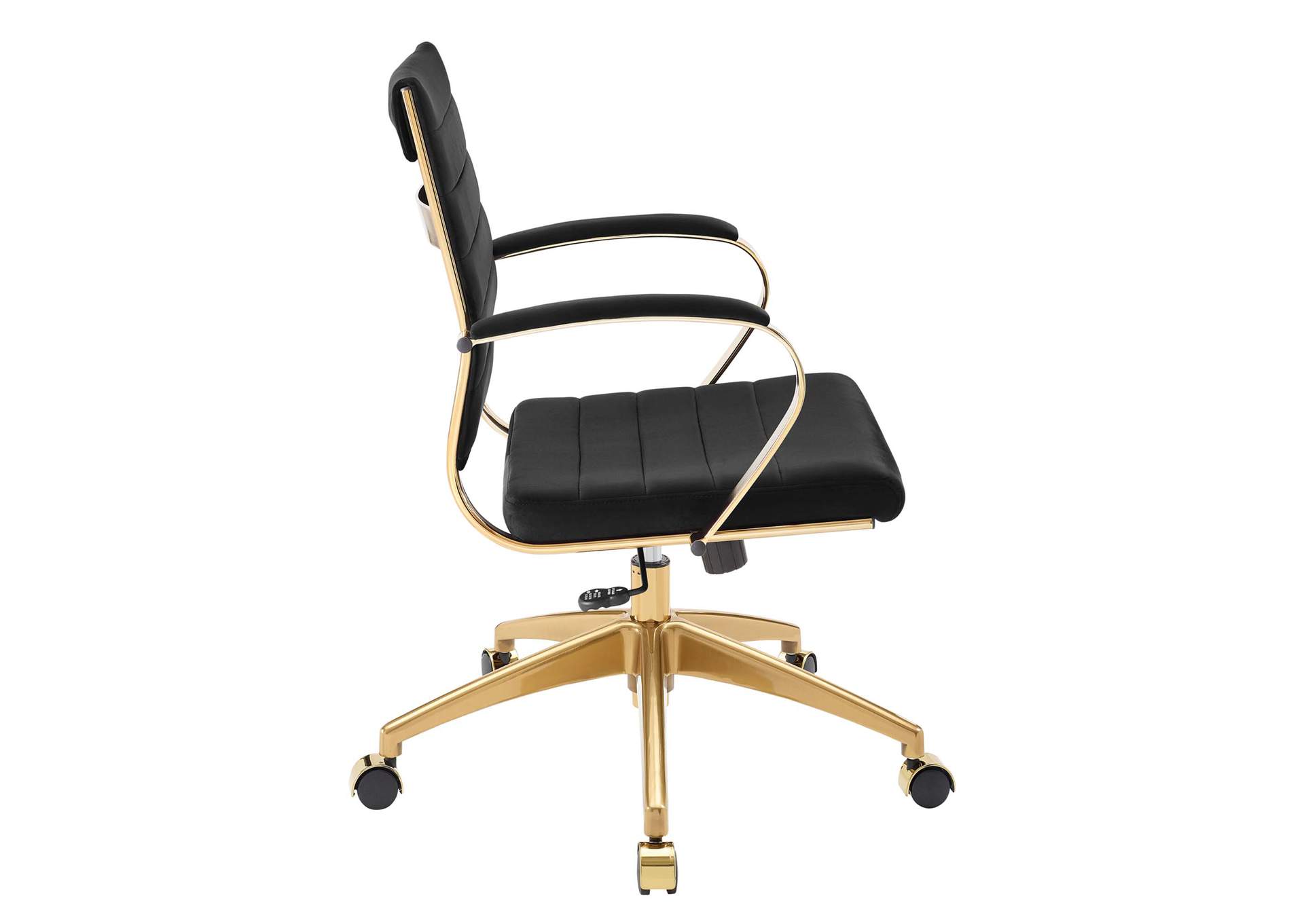 Black Jive Mid Back Performance Velvet Office Chair,Modway