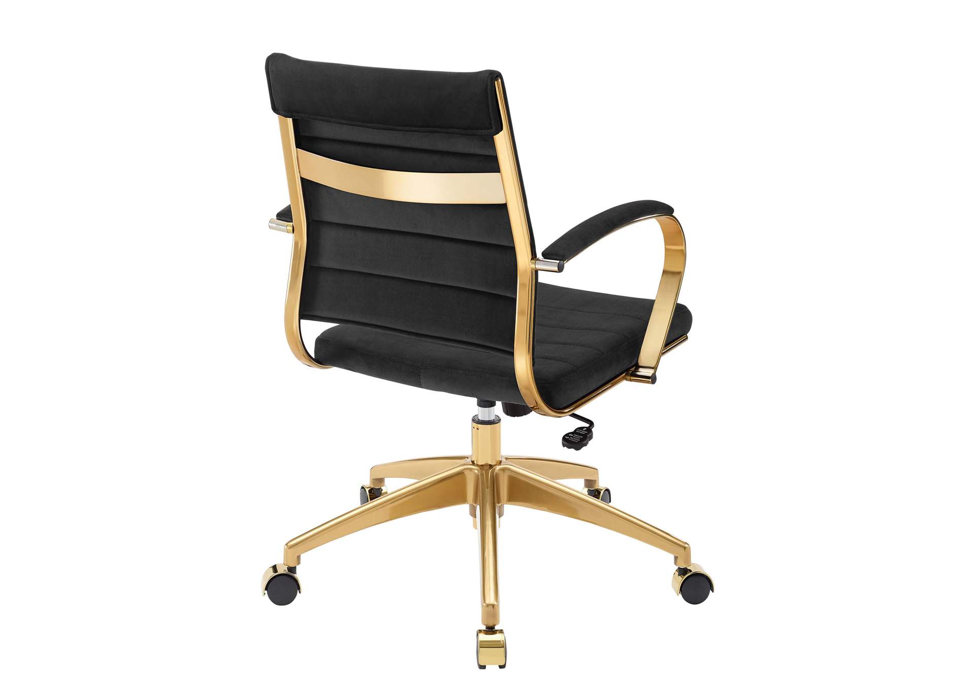 Black Jive Mid Back Performance Velvet Office Chair,Modway