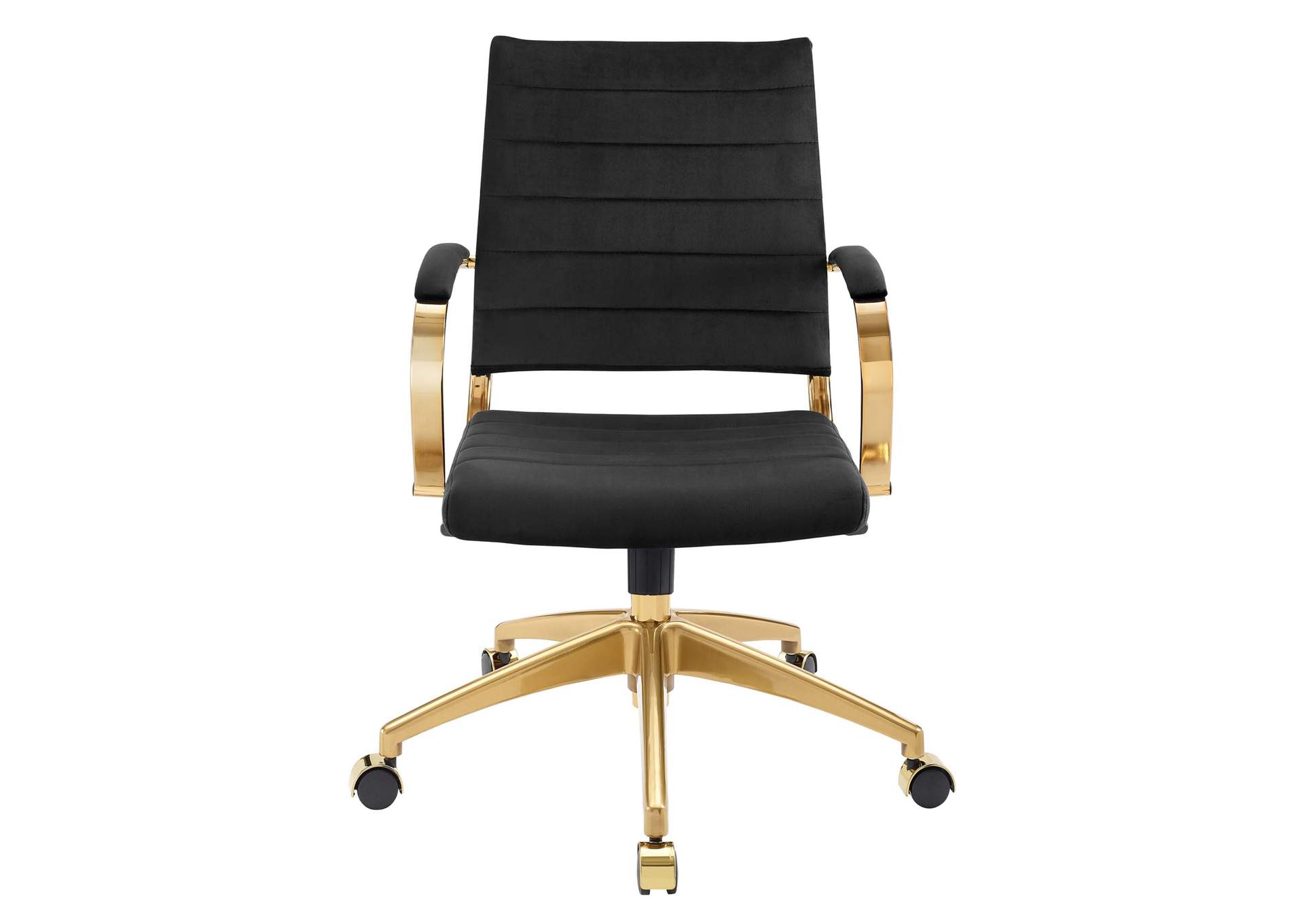 Black Jive Mid Back Performance Velvet Office Chair,Modway