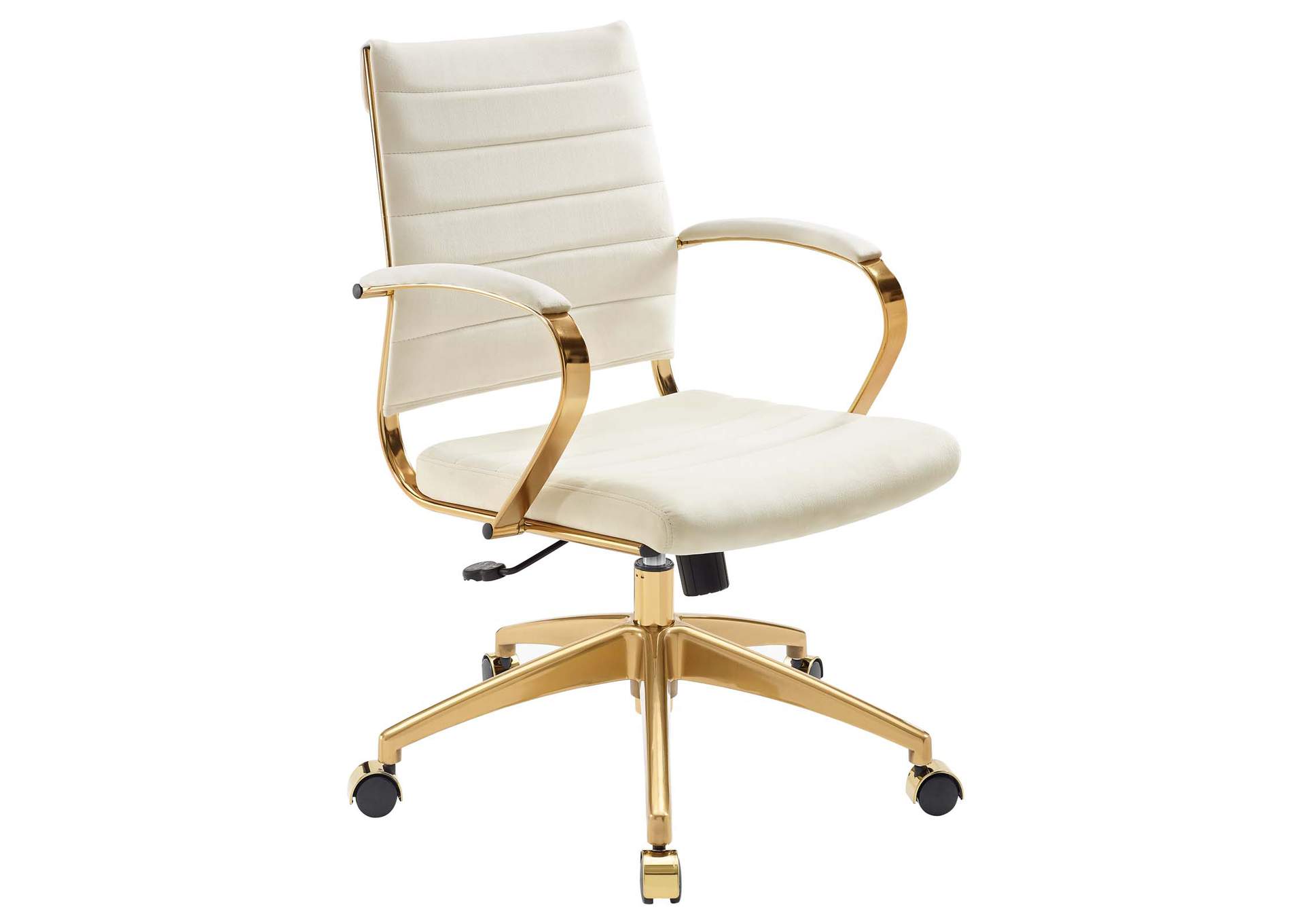 Ivory Jive Mid Back Performance Velvet Office Chair,Modway