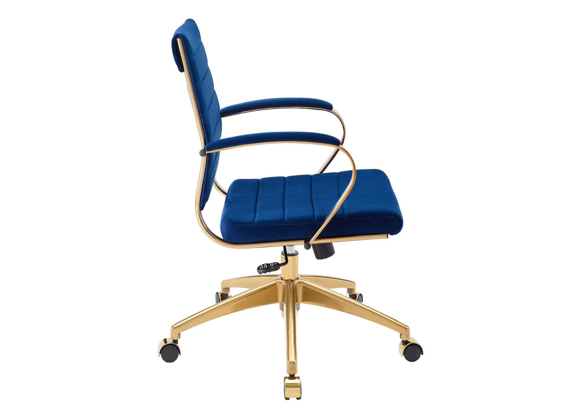 Navy Jive Mid Back Performance Velvet Office Chair,Modway