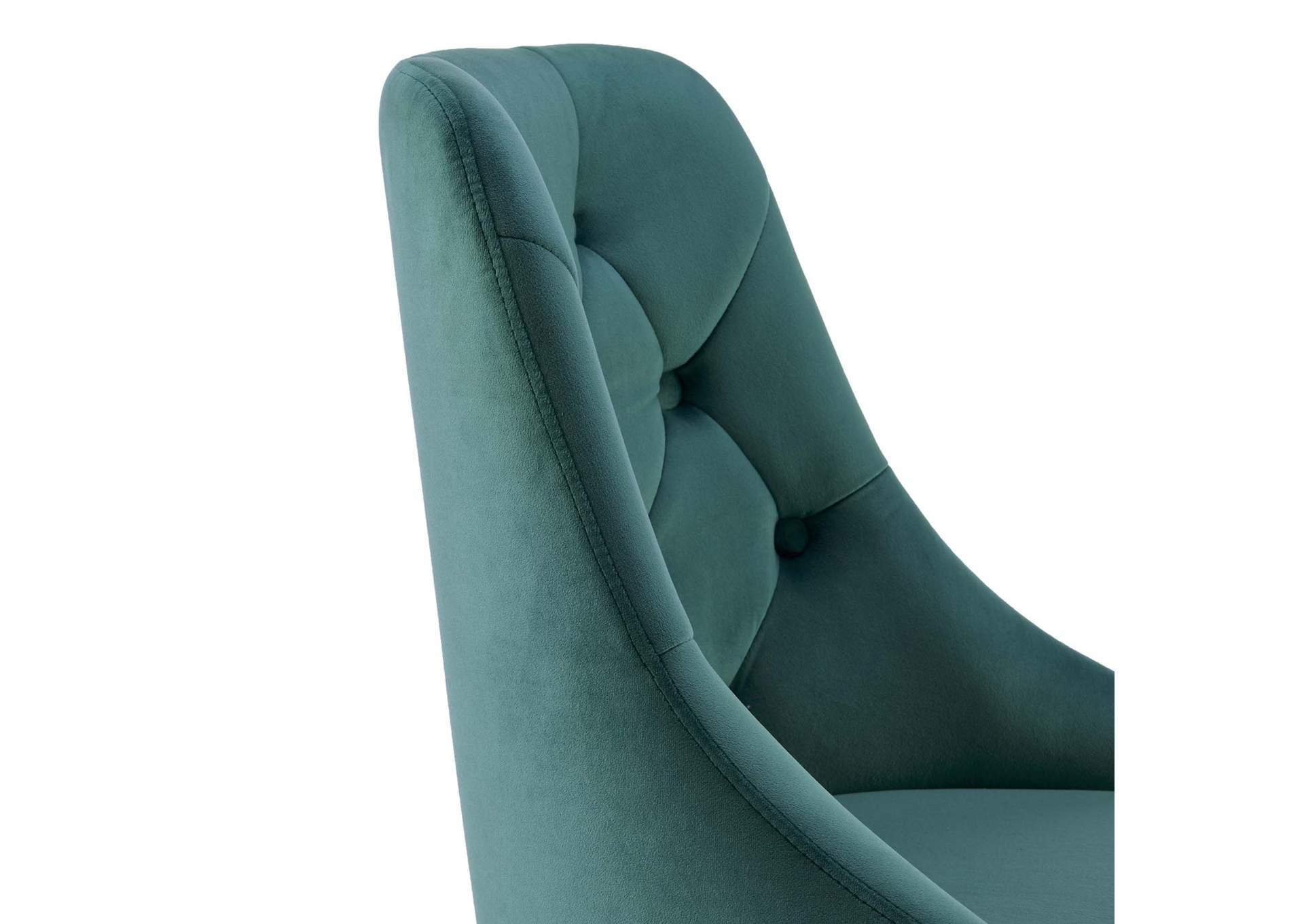 Gold Teal Distinct Tufted Swivel Performance Velvet Office Chair,Modway