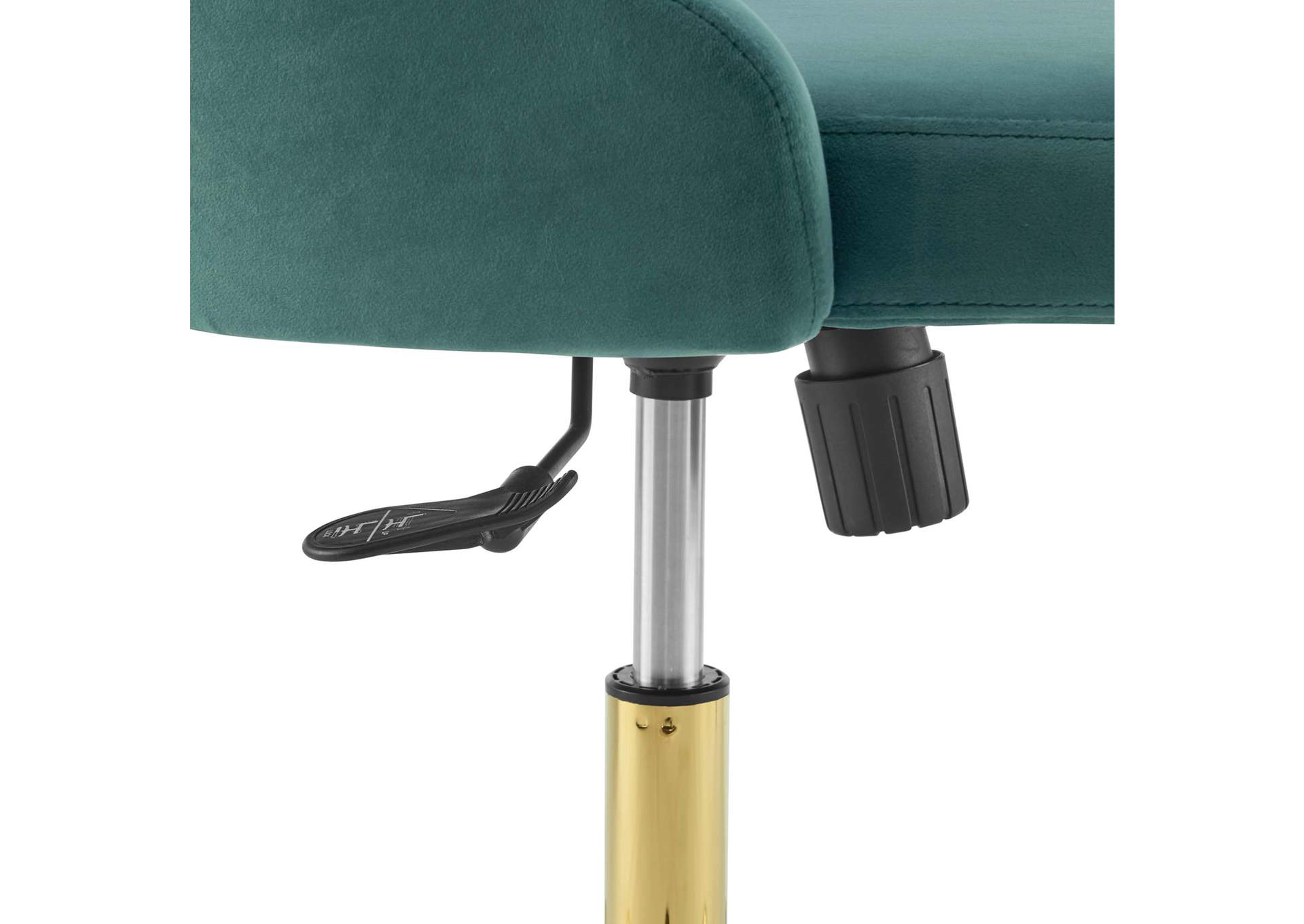 Gold Teal Distinct Tufted Swivel Performance Velvet Office Chair,Modway