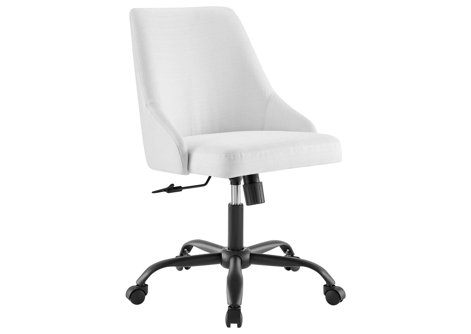 Black White Designate Swivel Upholstered Office Chair,Modway