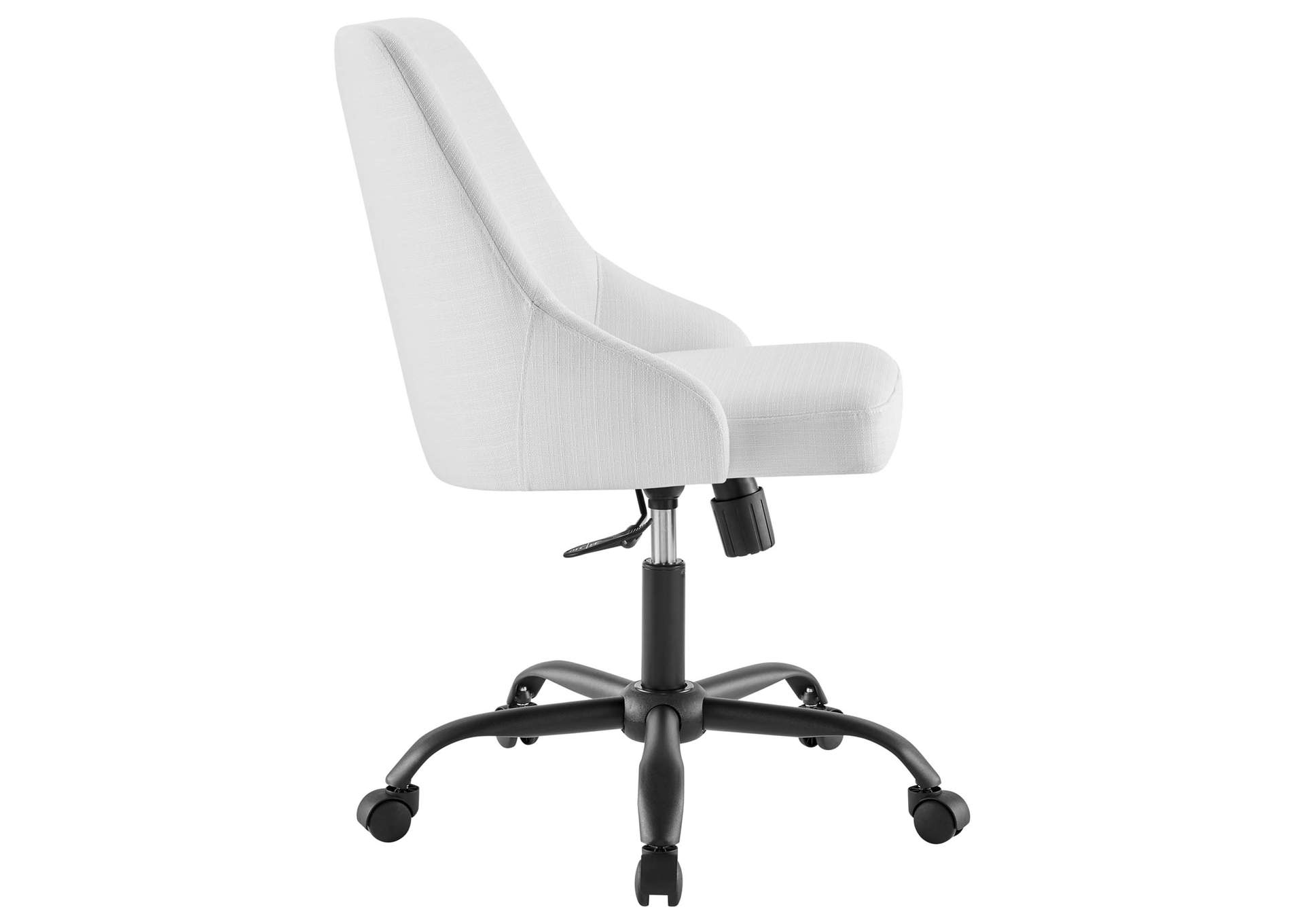 Black White Designate Swivel Upholstered Office Chair,Modway