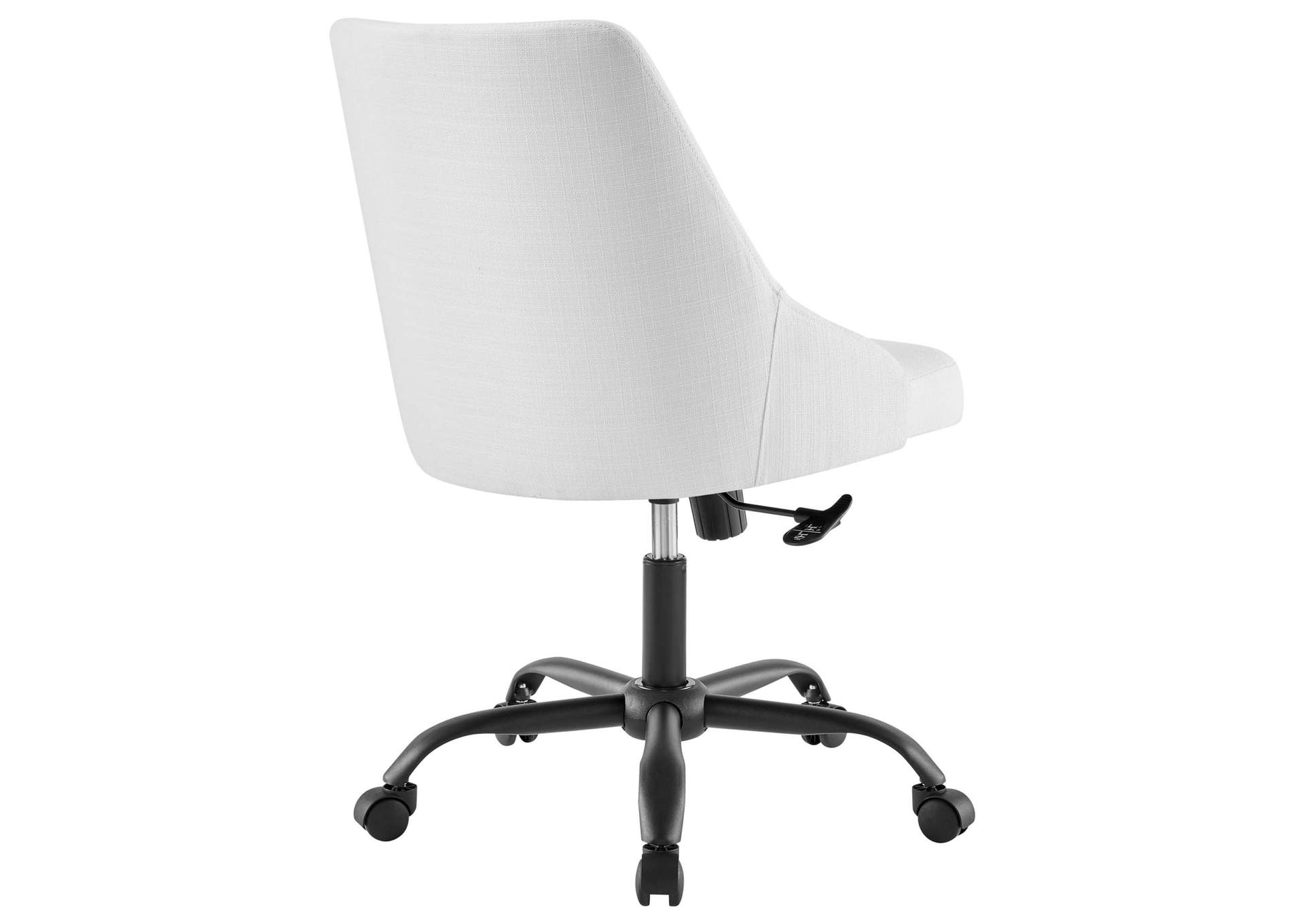 Black White Designate Swivel Upholstered Office Chair,Modway