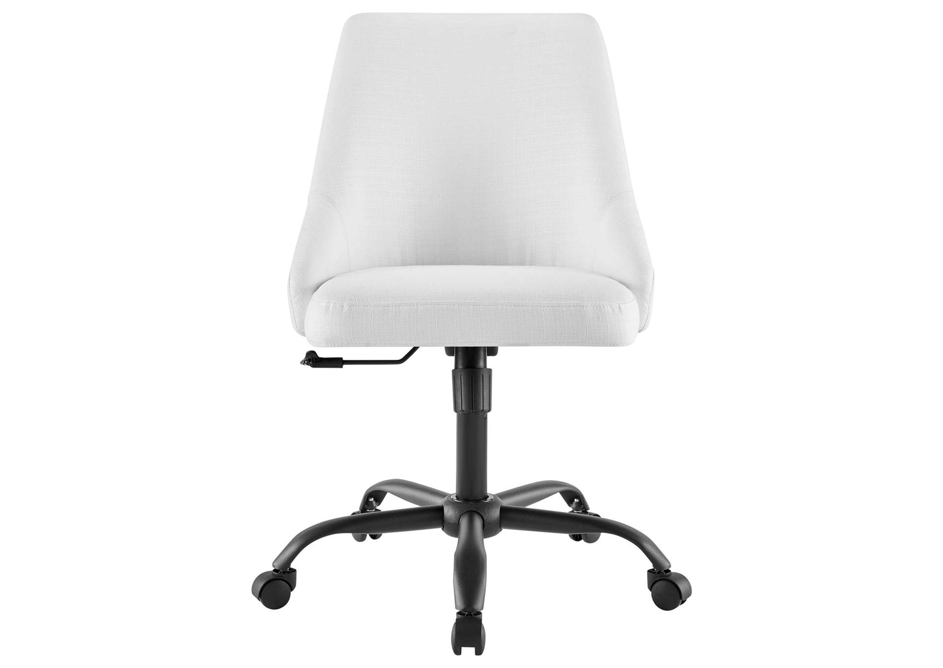 Black White Designate Swivel Upholstered Office Chair,Modway