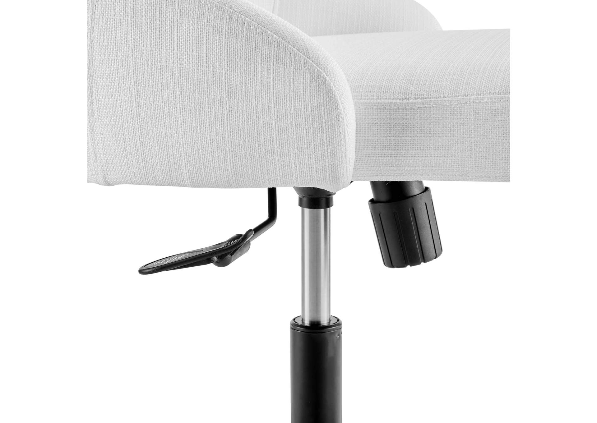 Black White Designate Swivel Upholstered Office Chair,Modway