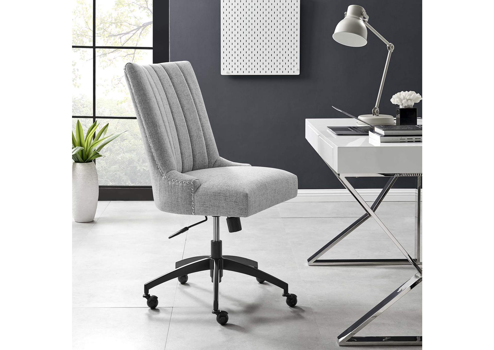 Empower Channel Tufted Fabric Office Chair,Modway