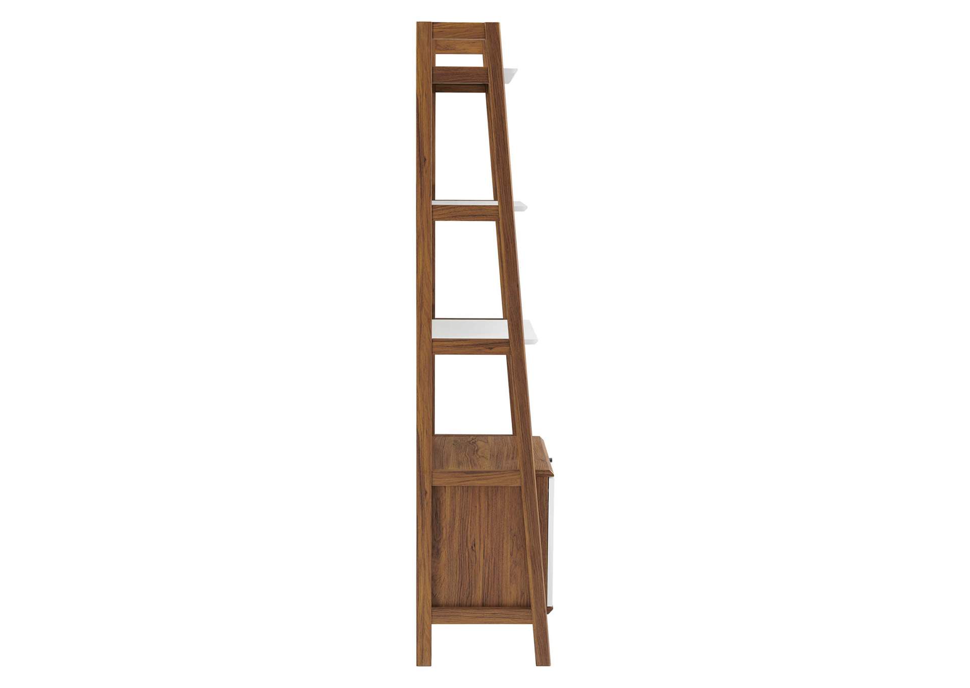 Walnut White Bixby 21" Bookshelf,Modway