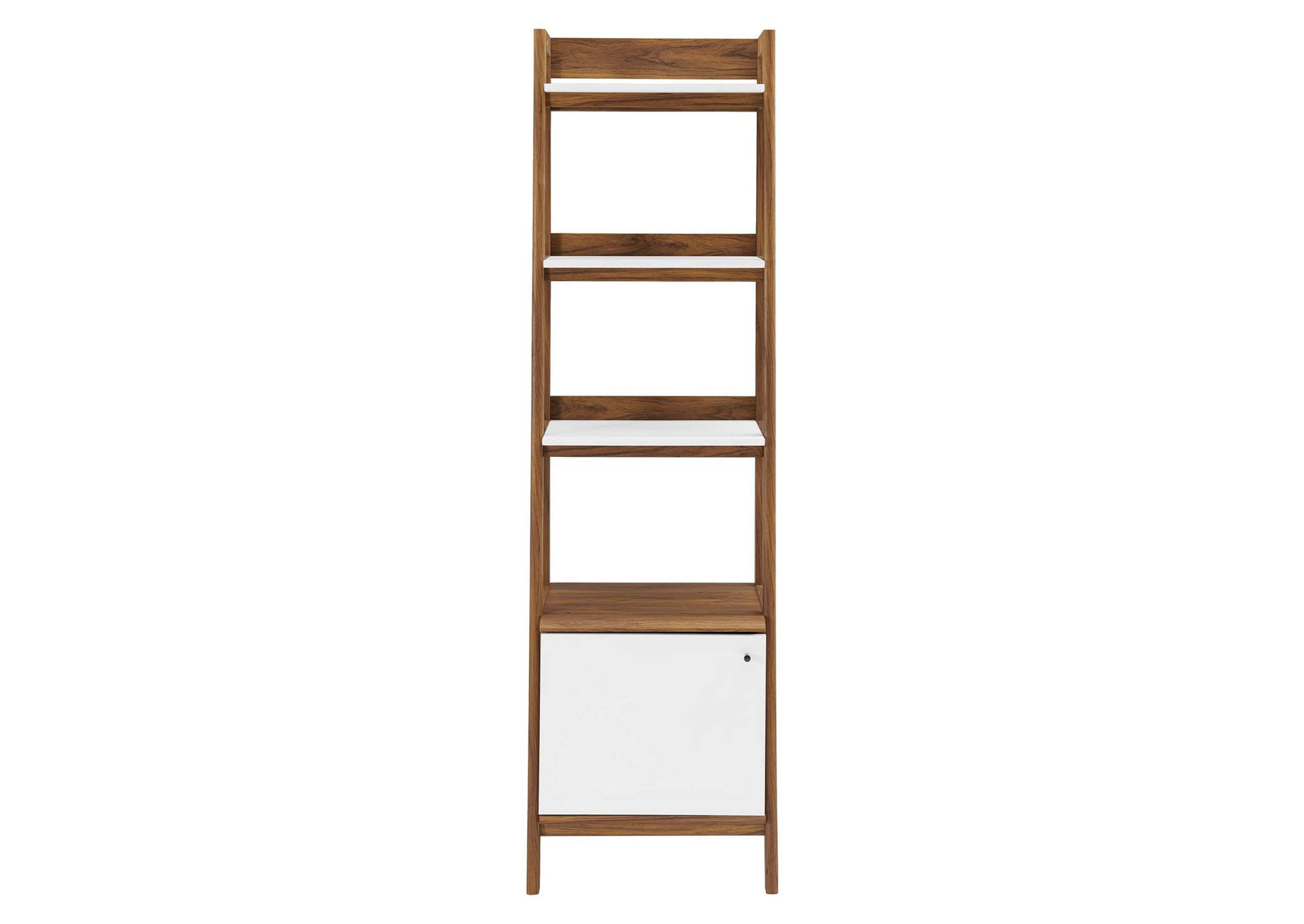 Walnut White Bixby 21" Bookshelf,Modway