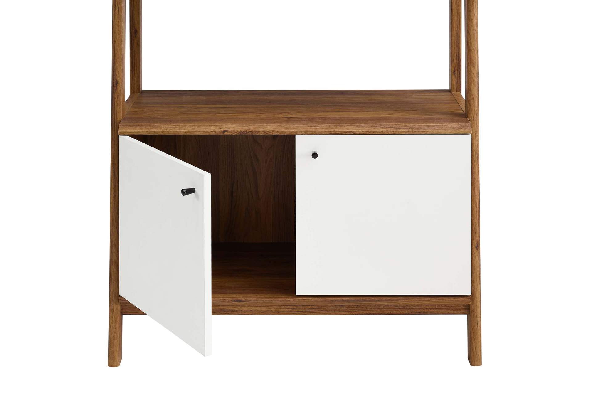 Walnut White Bixby 33" Bookshelf,Modway