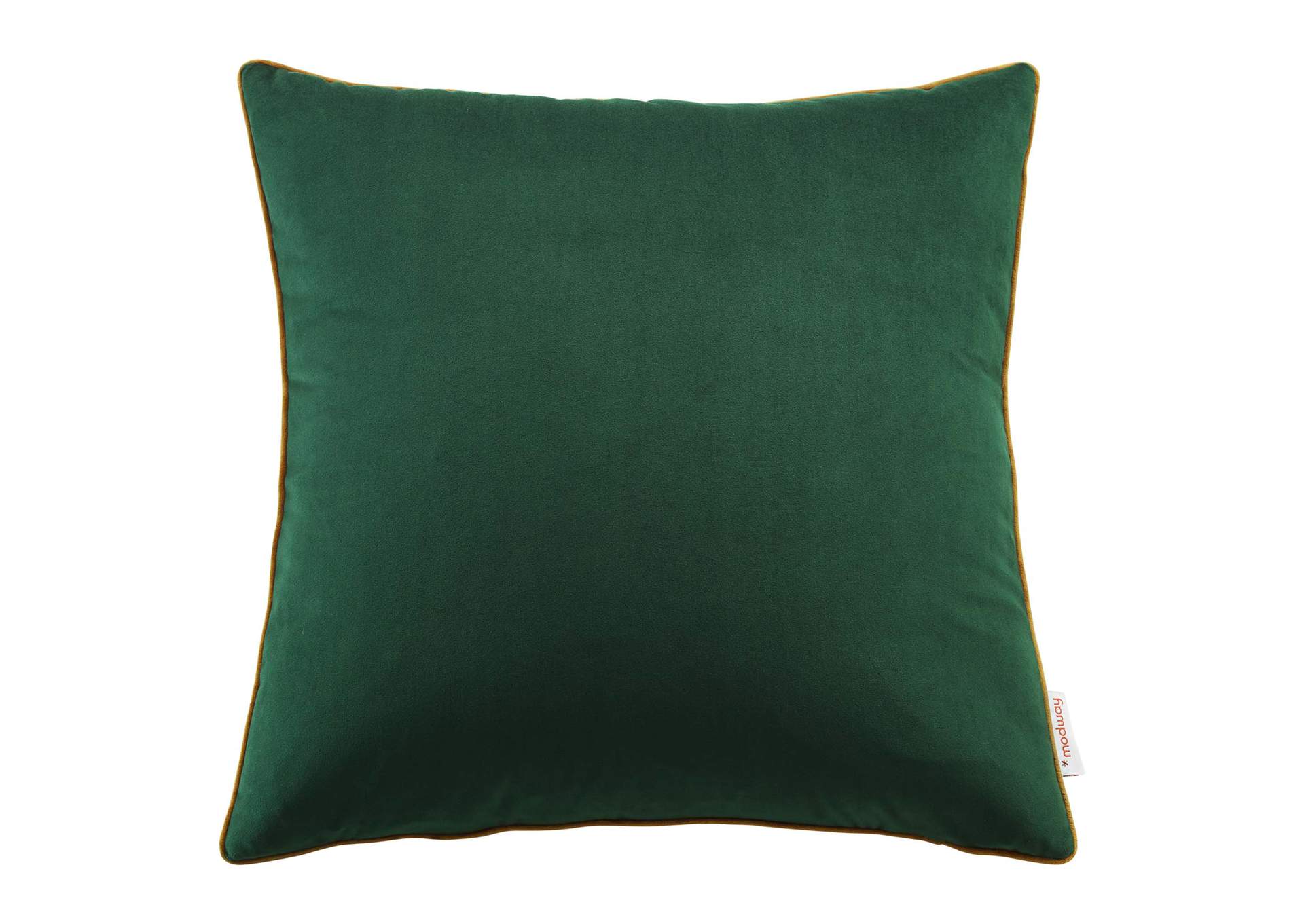 Green Cognac Accentuate 20" Performance Velvet Throw Pillow,Modway