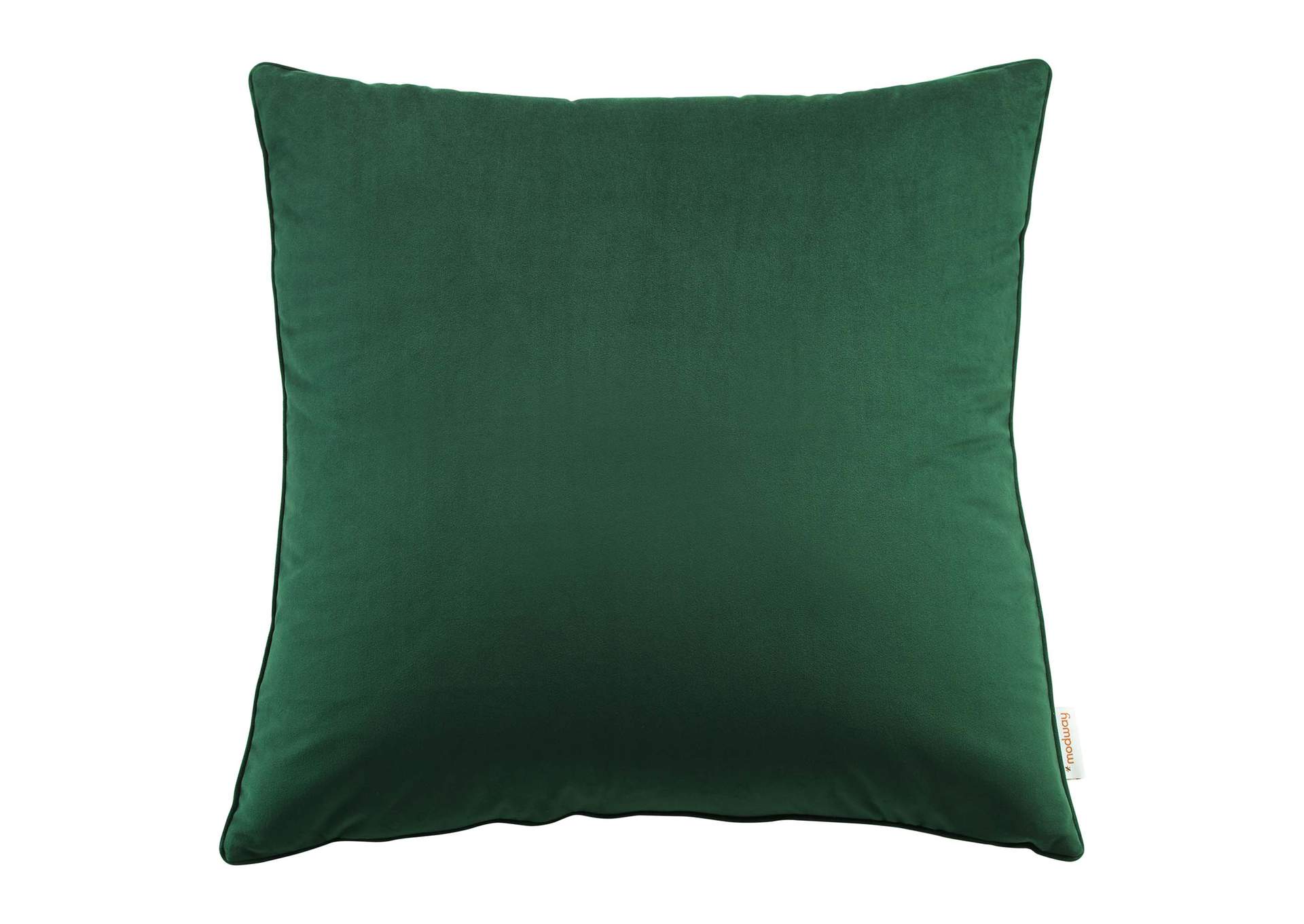 Green Enhance 24" Performance Velvet Throw Pillow,Modway