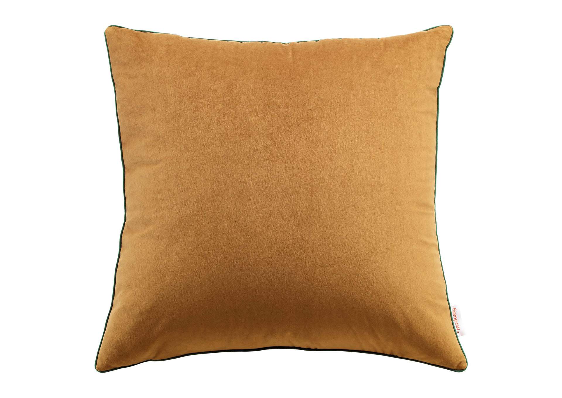 Cognac Green Accentuate 24" Performance Velvet Throw Pillow,Modway