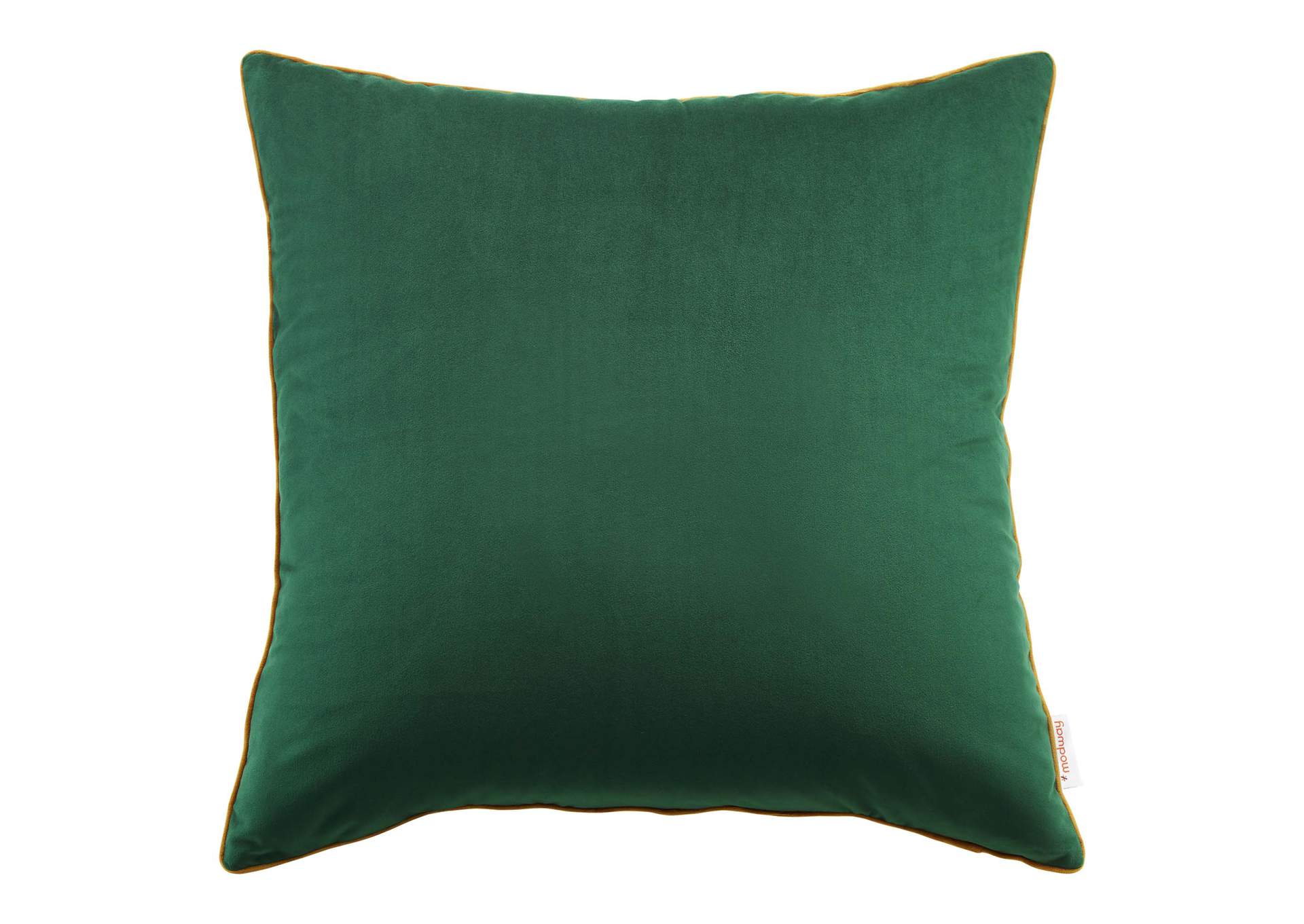 Green Cognac Accentuate 24" Performance Velvet Throw Pillow,Modway