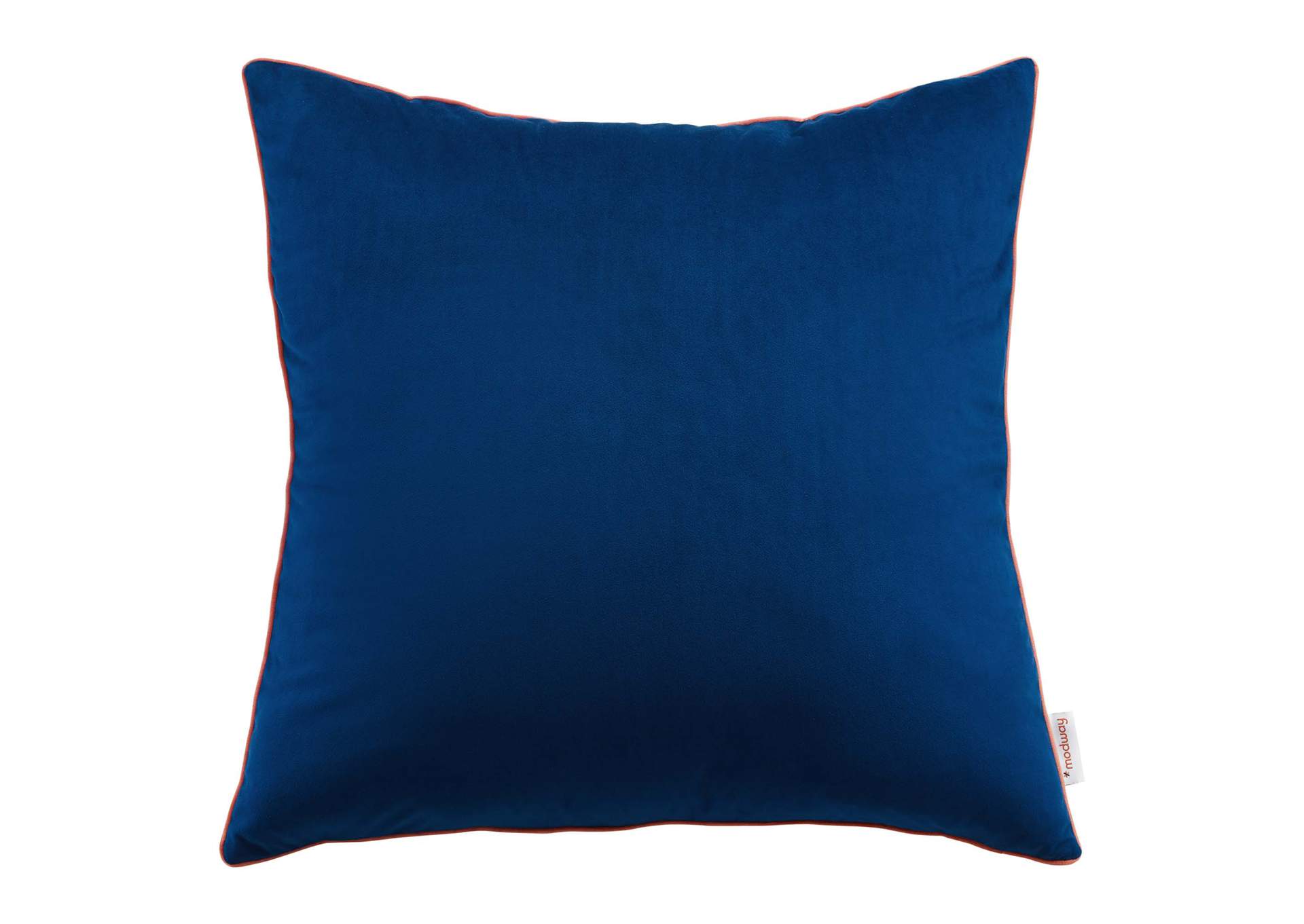 Navy Blossom Accentuate 24" Performance Velvet Throw Pillow,Modway