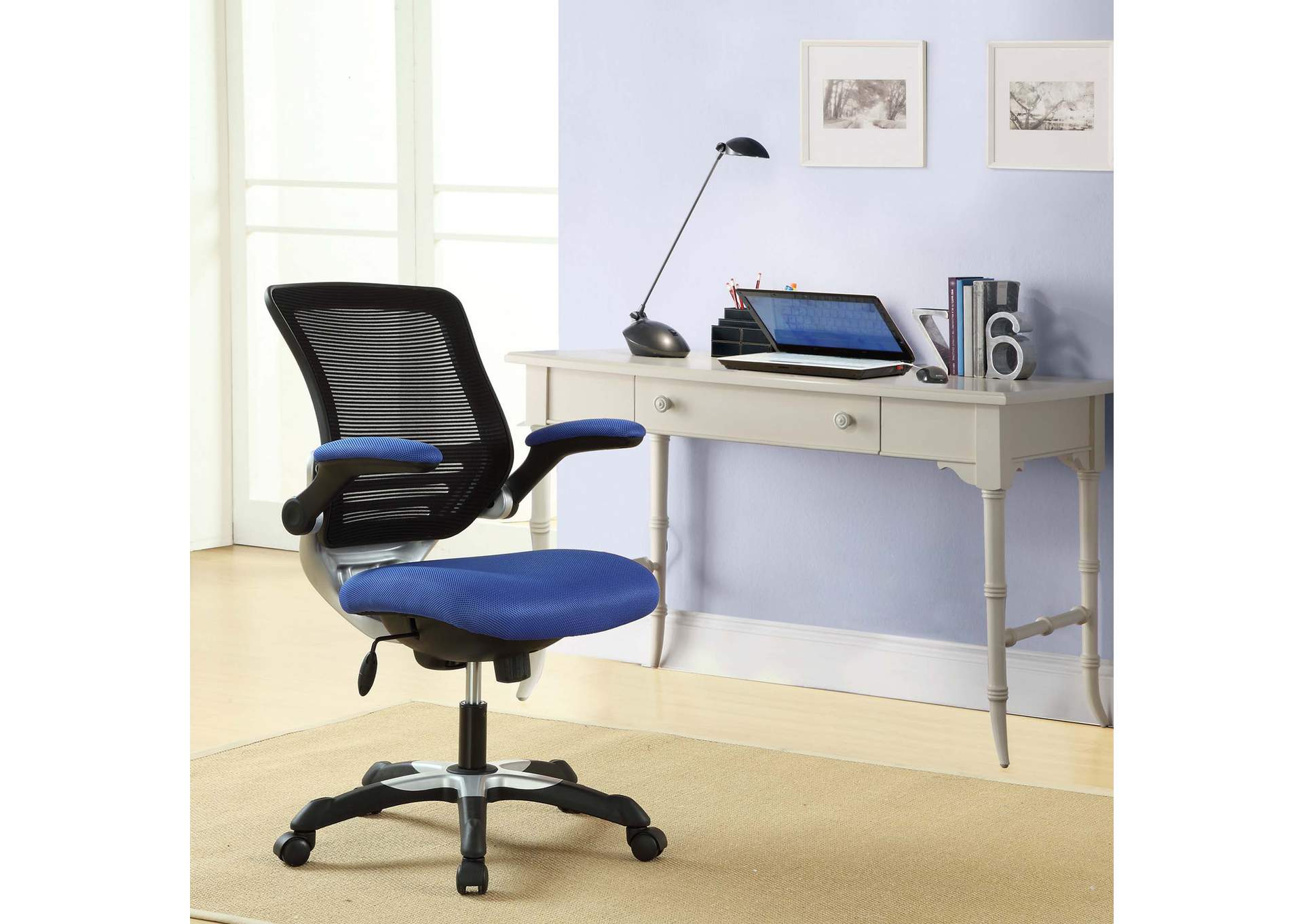 Blue Edge Mesh Office Chair,Modway