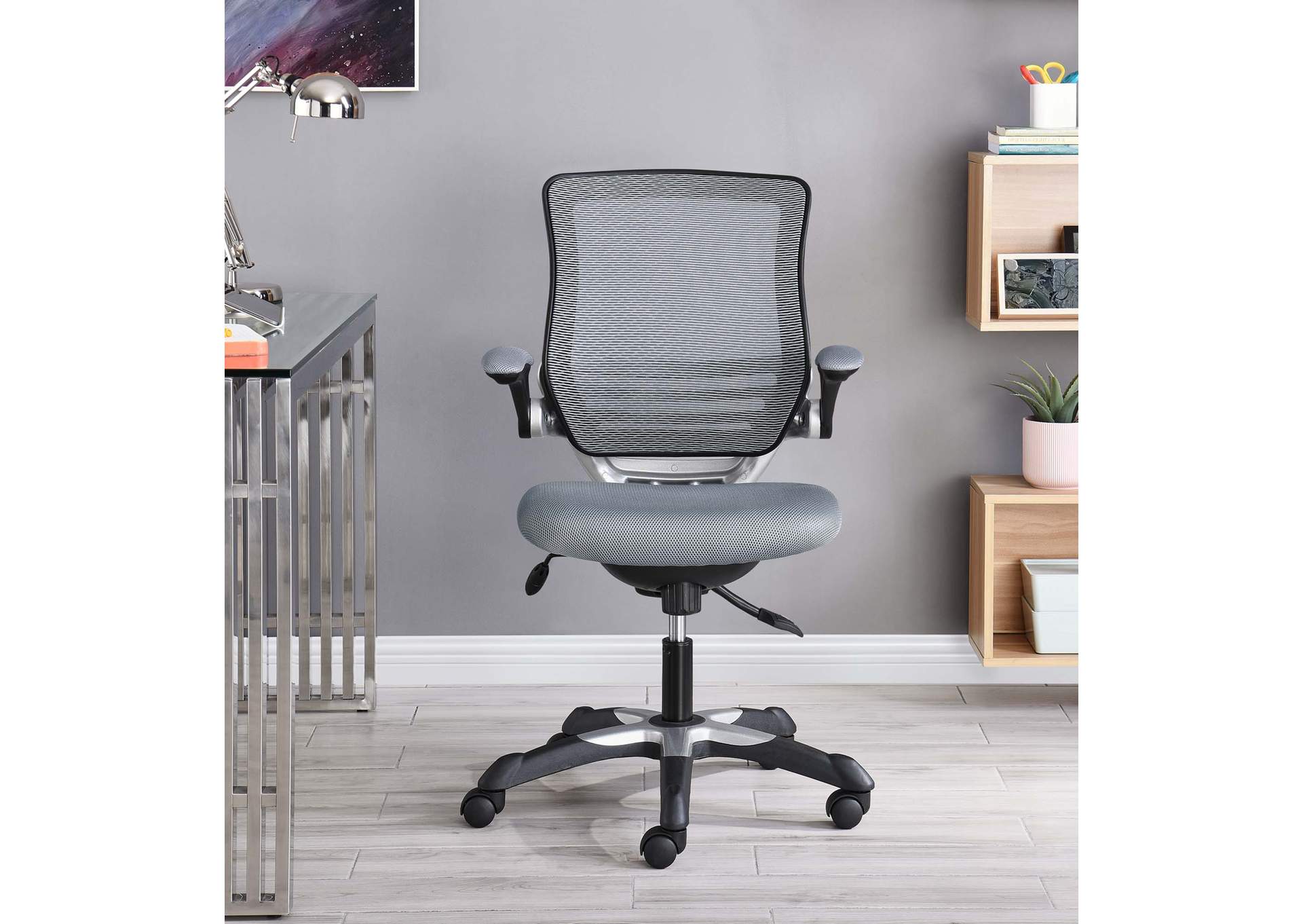 Gray Edge Mesh Office Chair,Modway