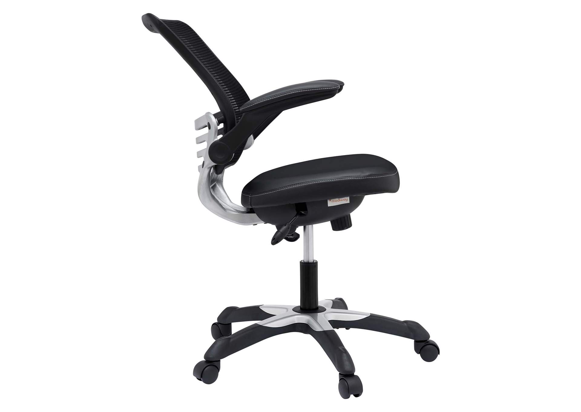 Black Edge Vinyl Office Chair,Modway