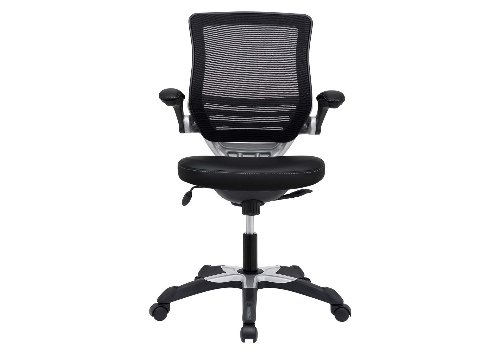 Black Edge Vinyl Office Chair,Modway