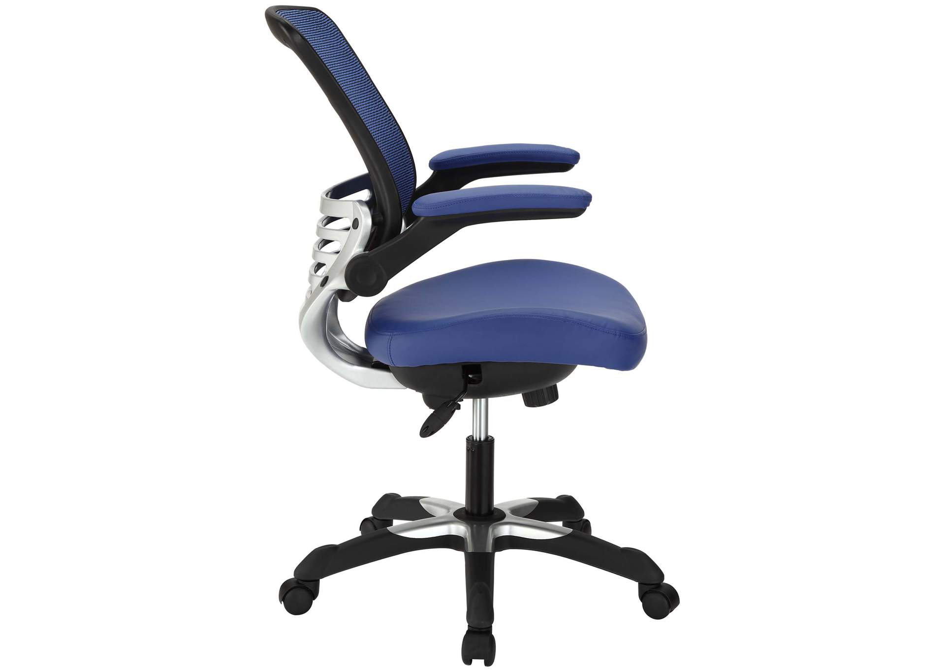 Blue Edge Vinyl Office Chair,Modway