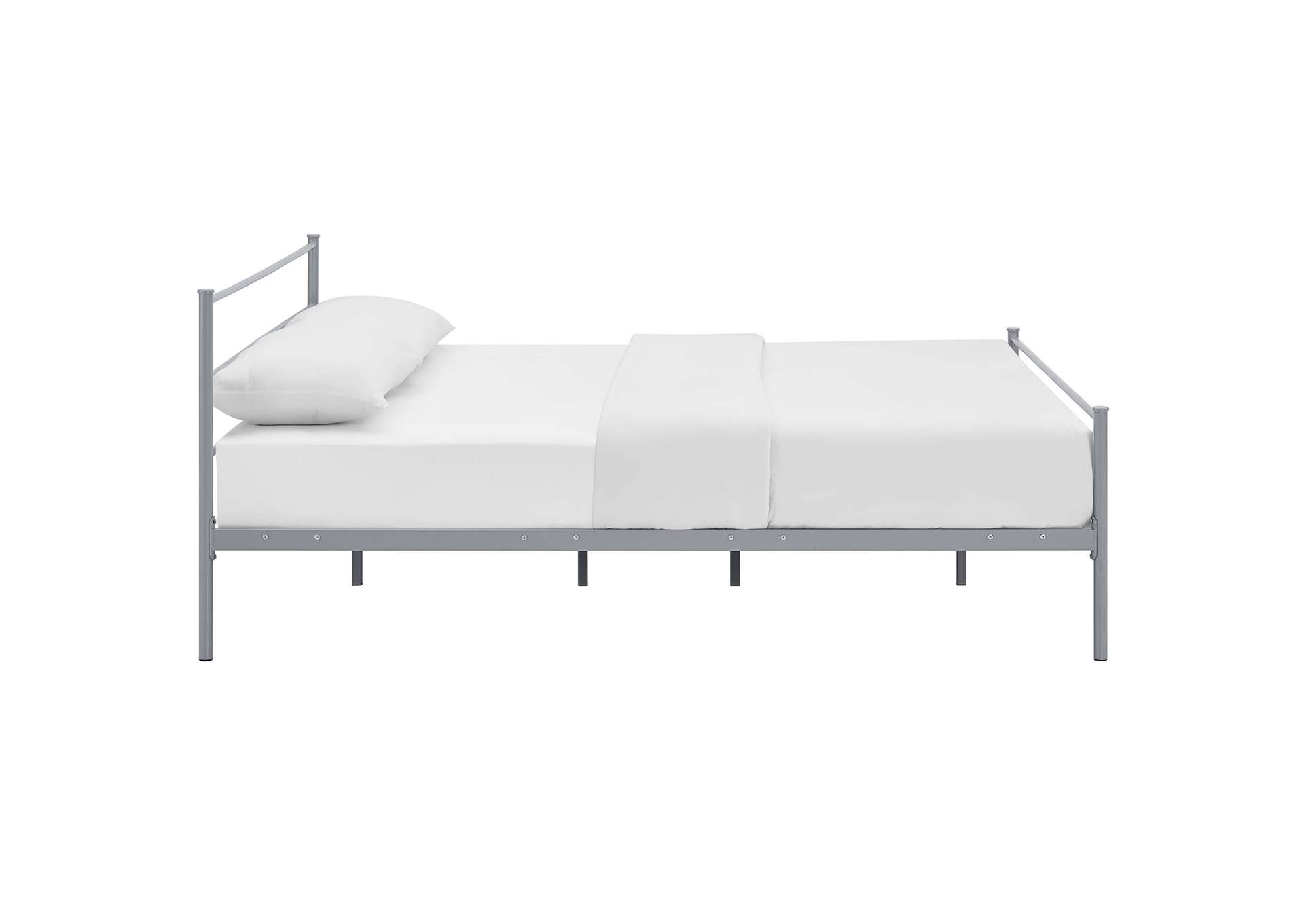 Gray Alina Full Platform Bed Frame,Modway