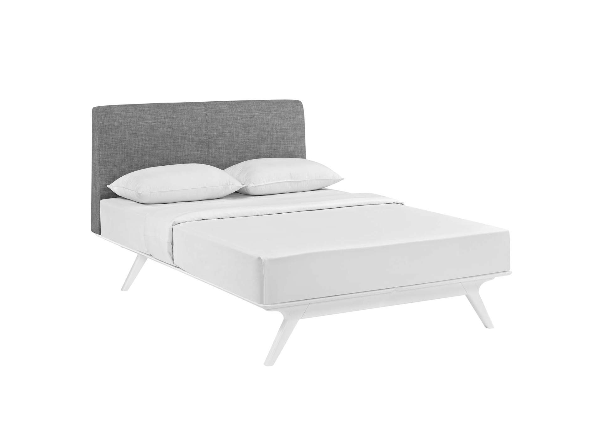 White Gray Tracy Full Bed,Modway