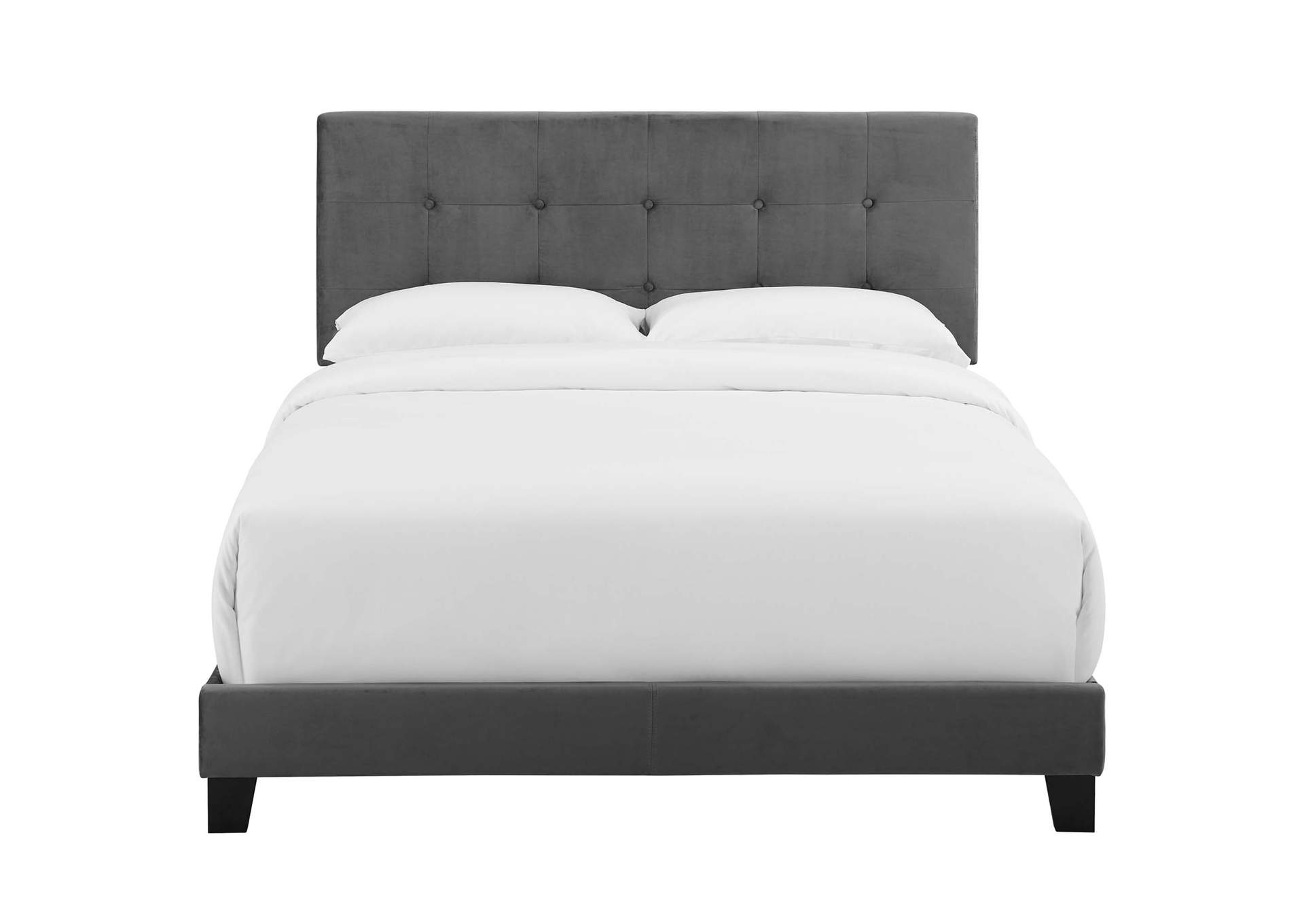 Gray Amira Full Performance Velvet Bed,Modway