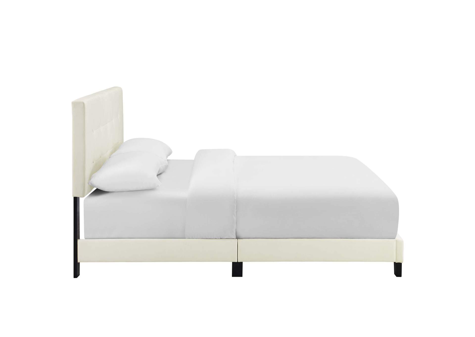 Ivory Amira Full Performance Velvet Bed,Modway