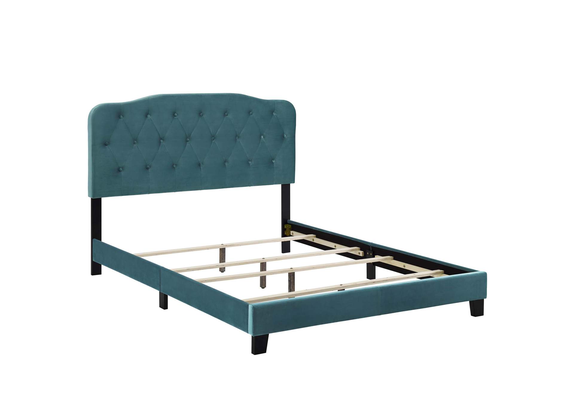 Sea Blue Amelia Full Performance Velvet Bed,Modway