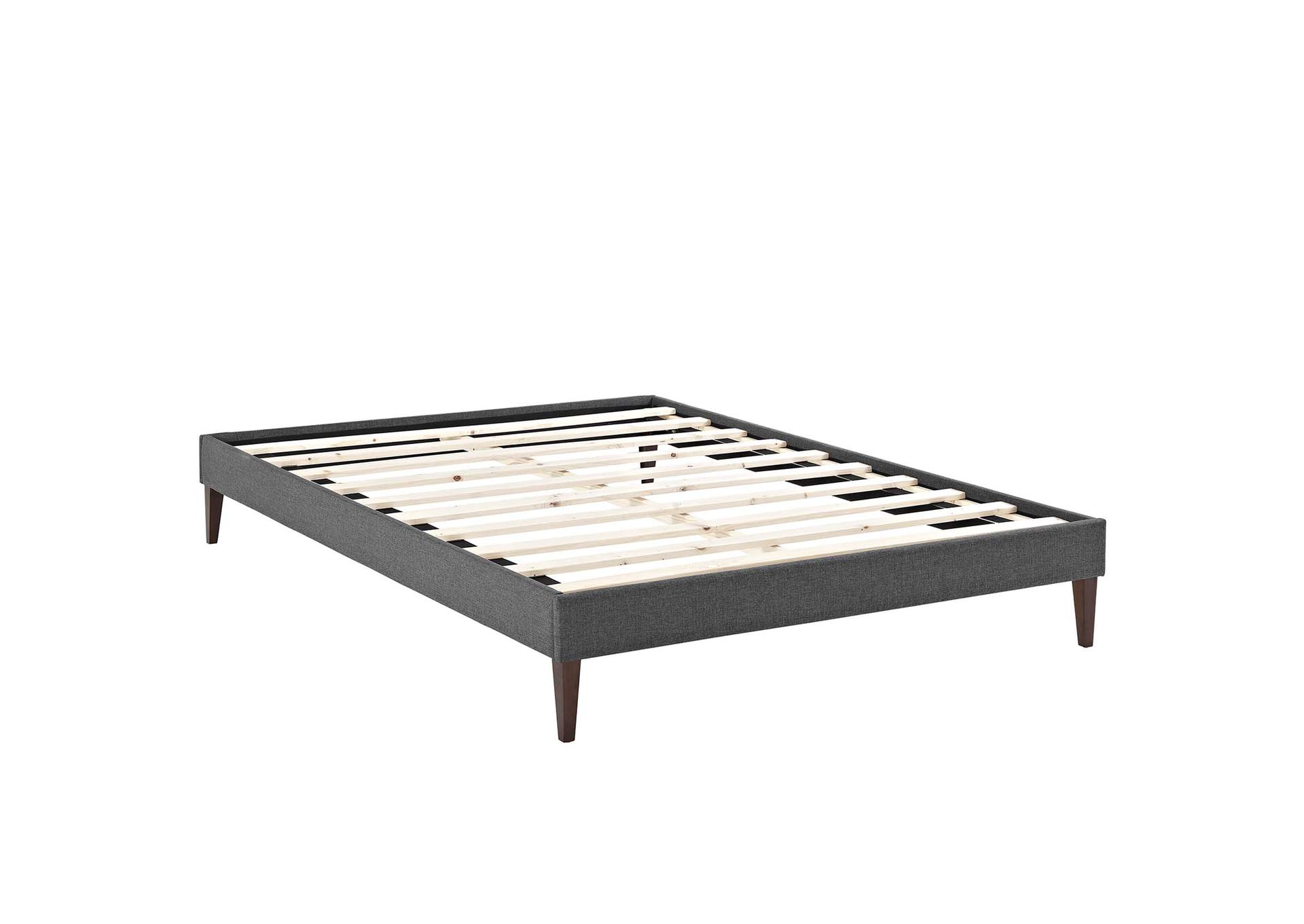 Gray Tessie Full Bed - Fabric Frame with Squared Tapered Legs,Modway