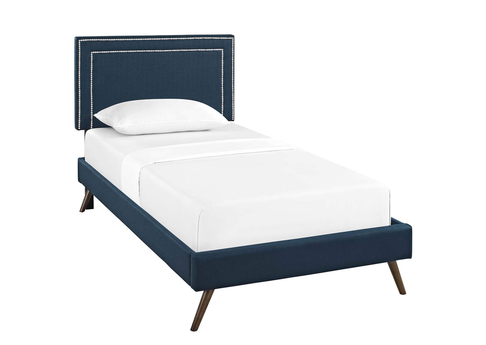 Azure Virginia Platform Twin Bed - Fabric with Round Splayed Legs,Modway