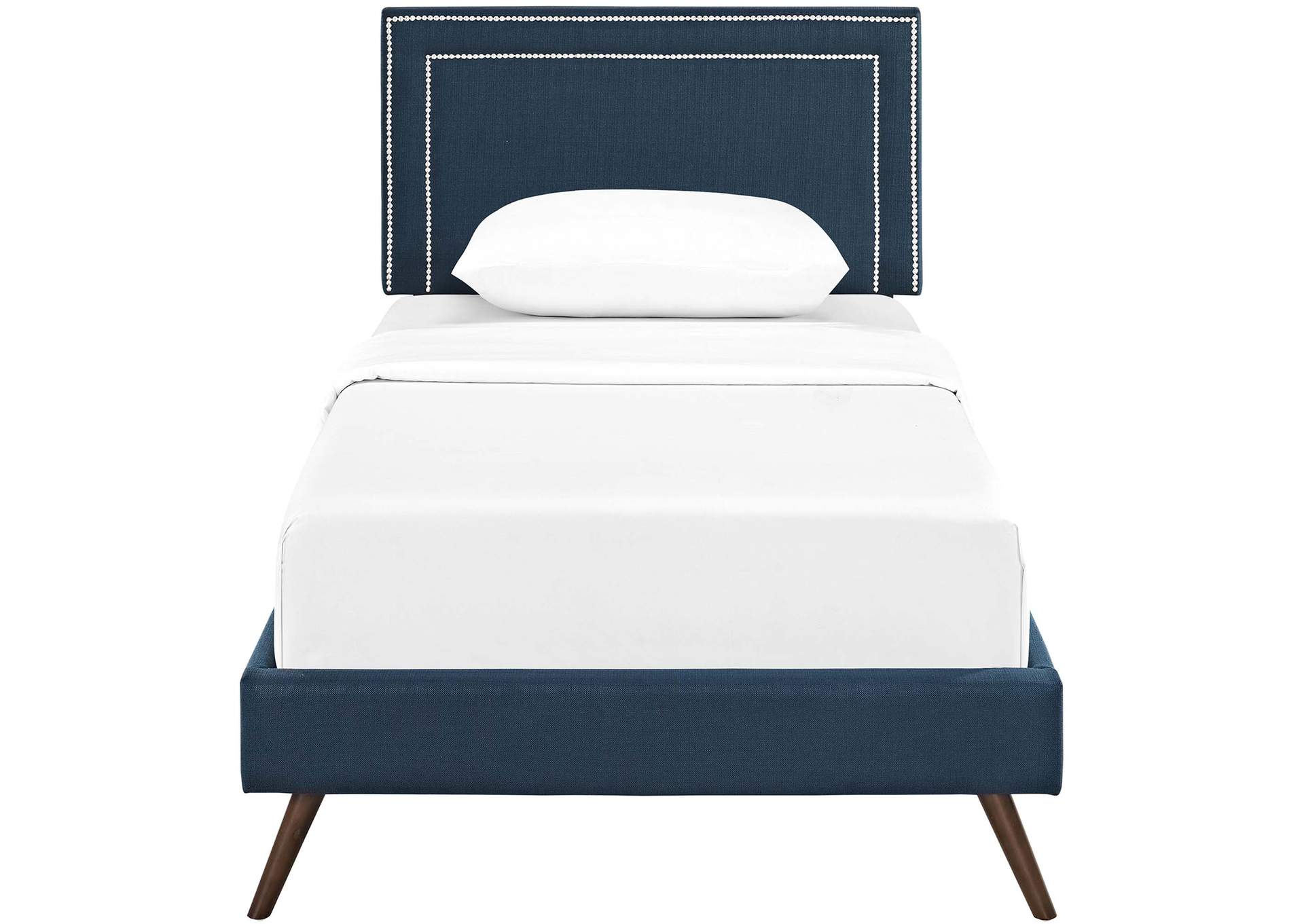 Azure Virginia Platform Twin Bed - Fabric with Round Splayed Legs,Modway