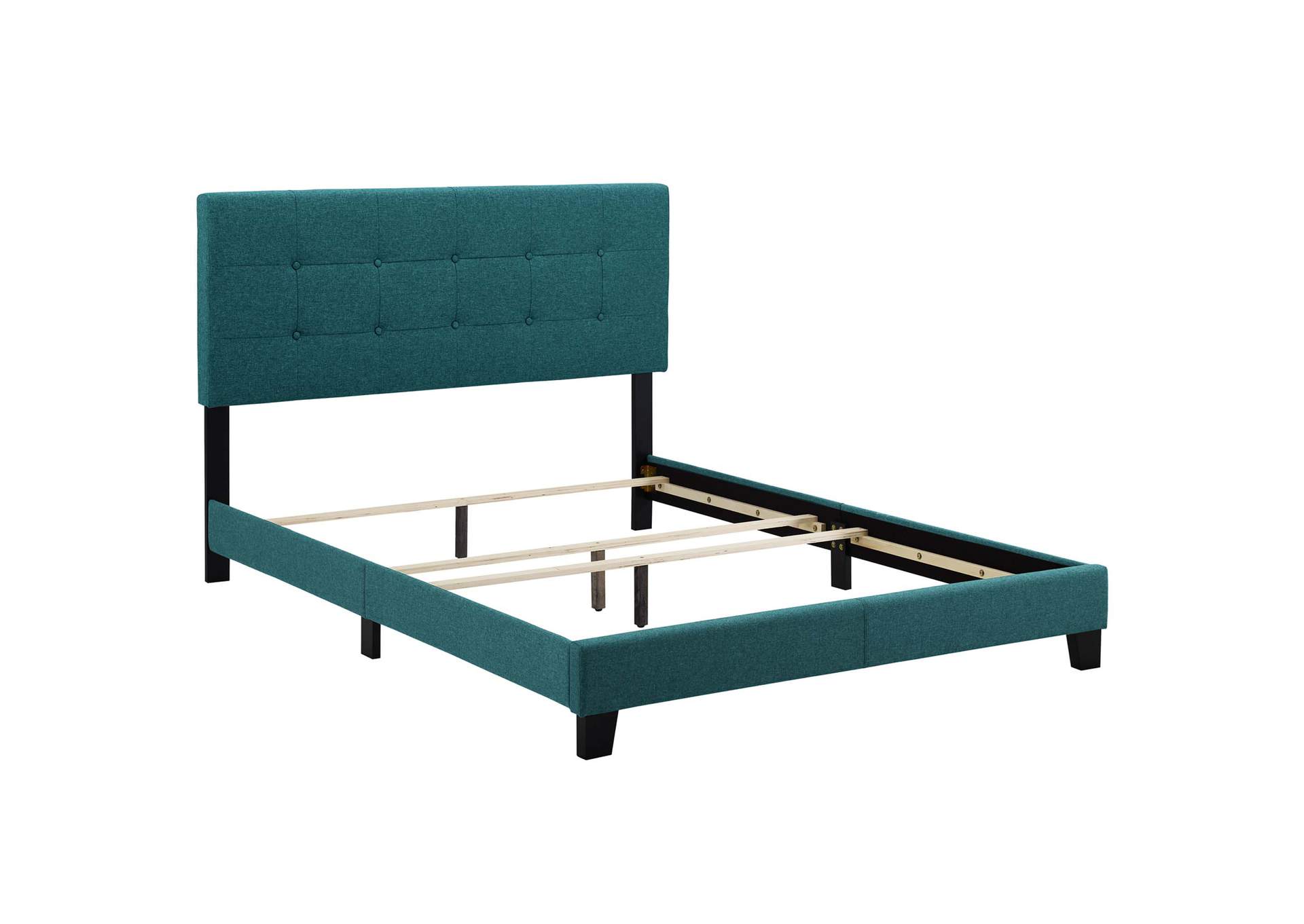 Teal Amira Twin Upholstered Bed - Fabric,Modway