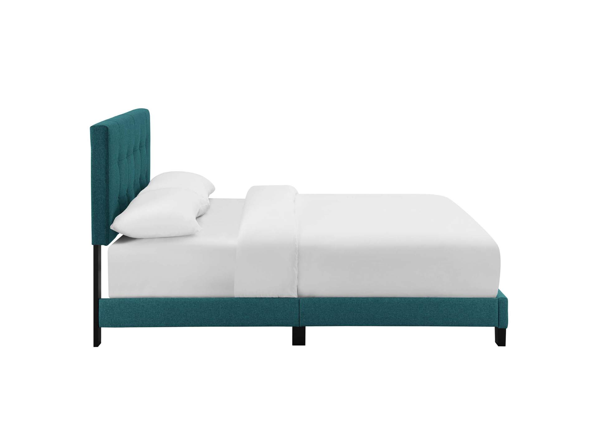 Teal Amira Twin Upholstered Bed - Fabric,Modway