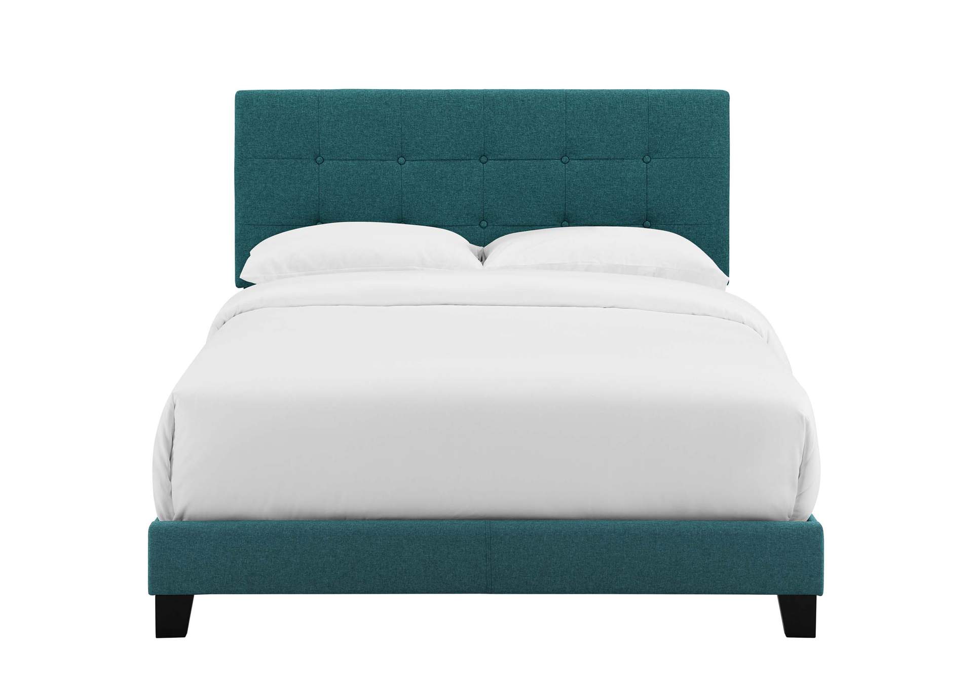 Teal Amira Twin Upholstered Bed - Fabric,Modway