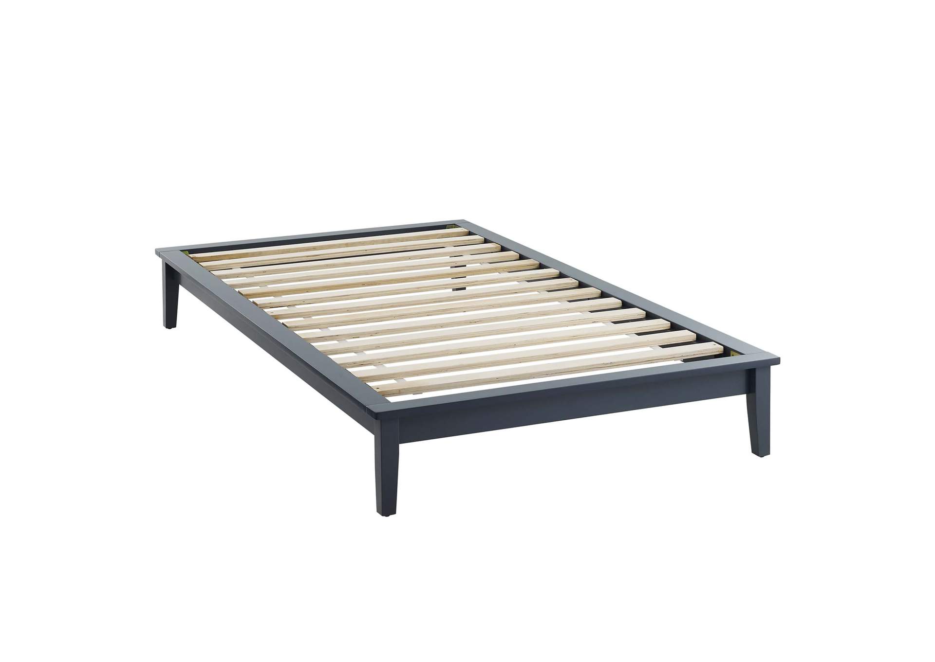 Gray Lodge Twin Wood Platform Bed Frame,Modway